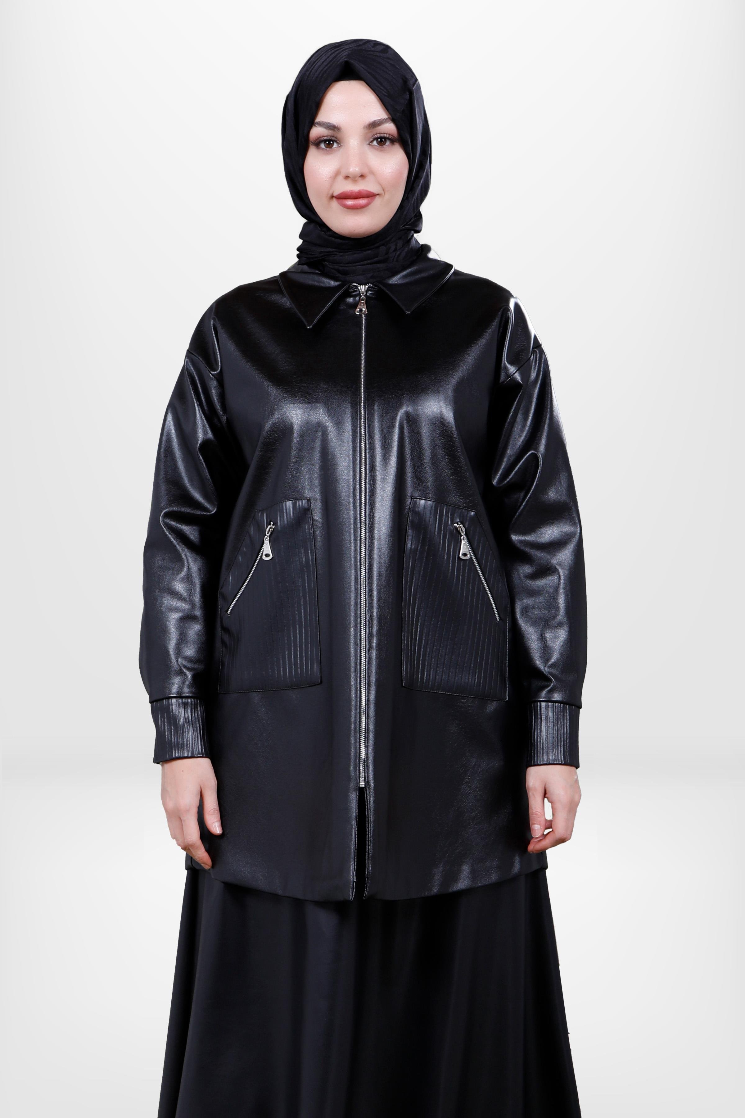 Beyza-4058 DERİ CEKET SİYAH