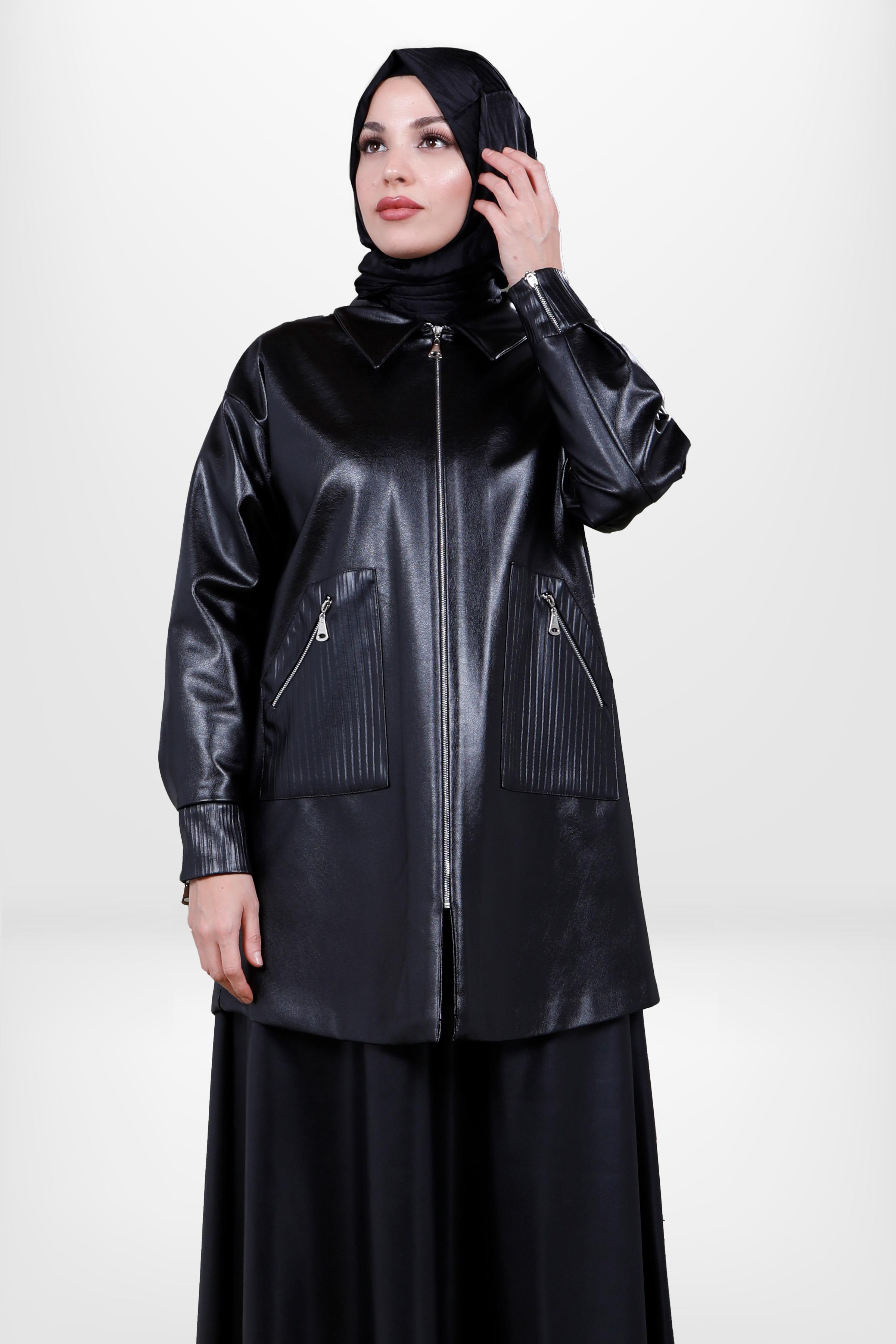 Beyza-4058 DERİ CEKET SİYAH