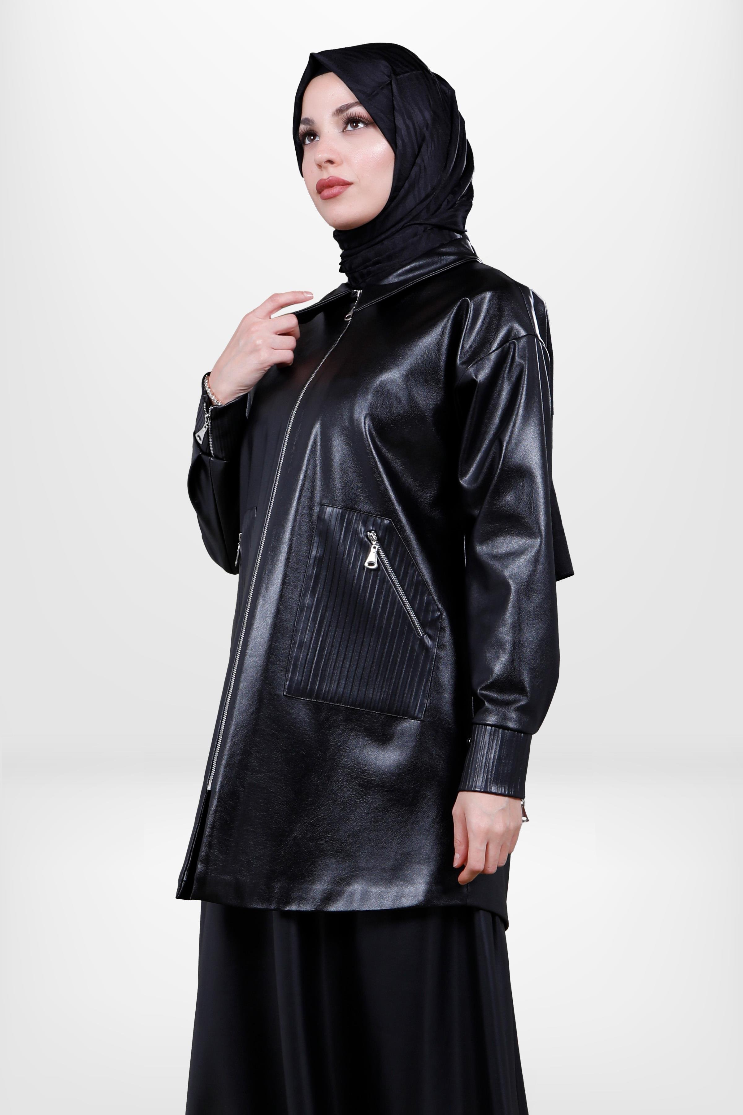 Beyza-4058 DERİ CEKET SİYAH