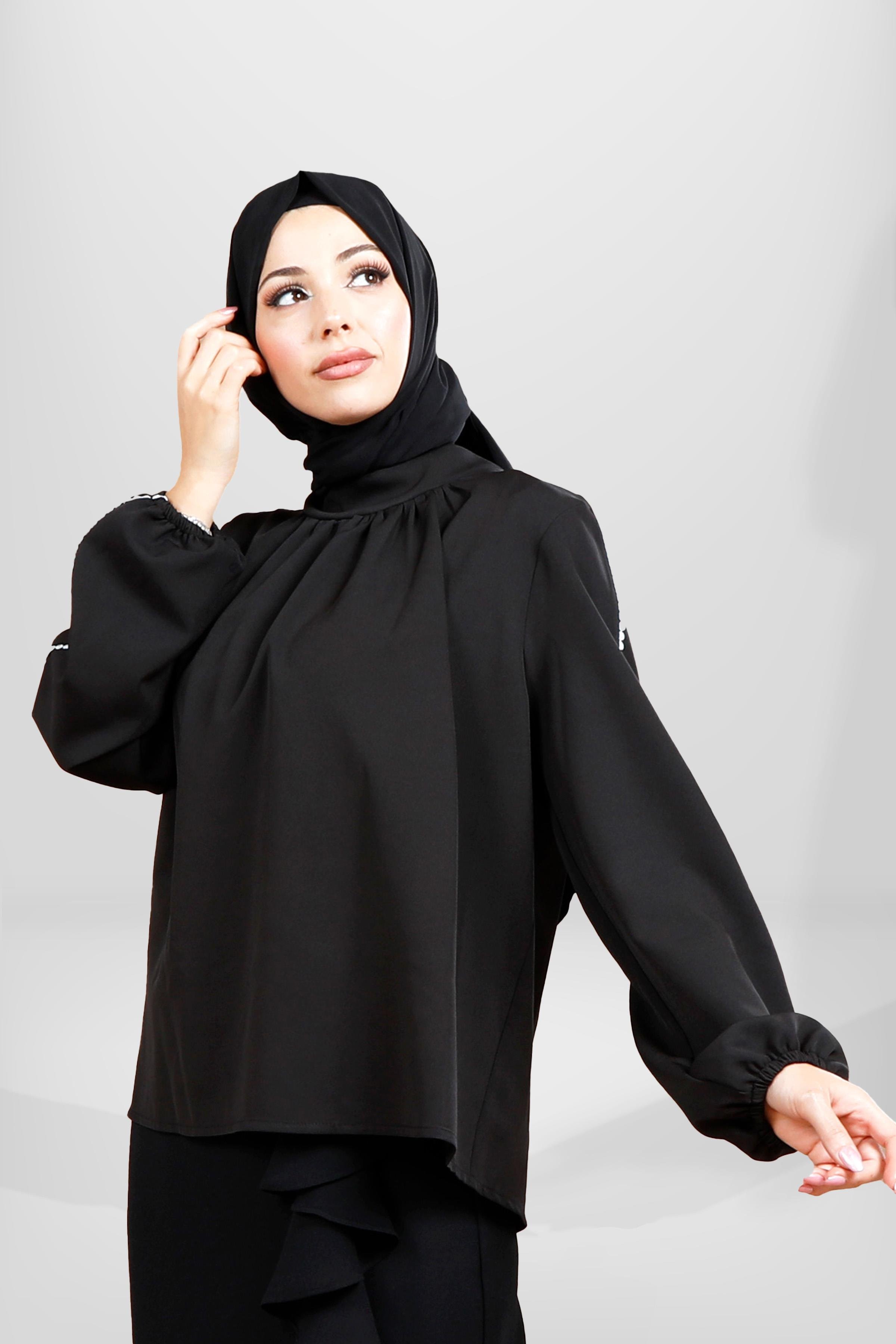 Beyza-4060 BLUZ SİYAH