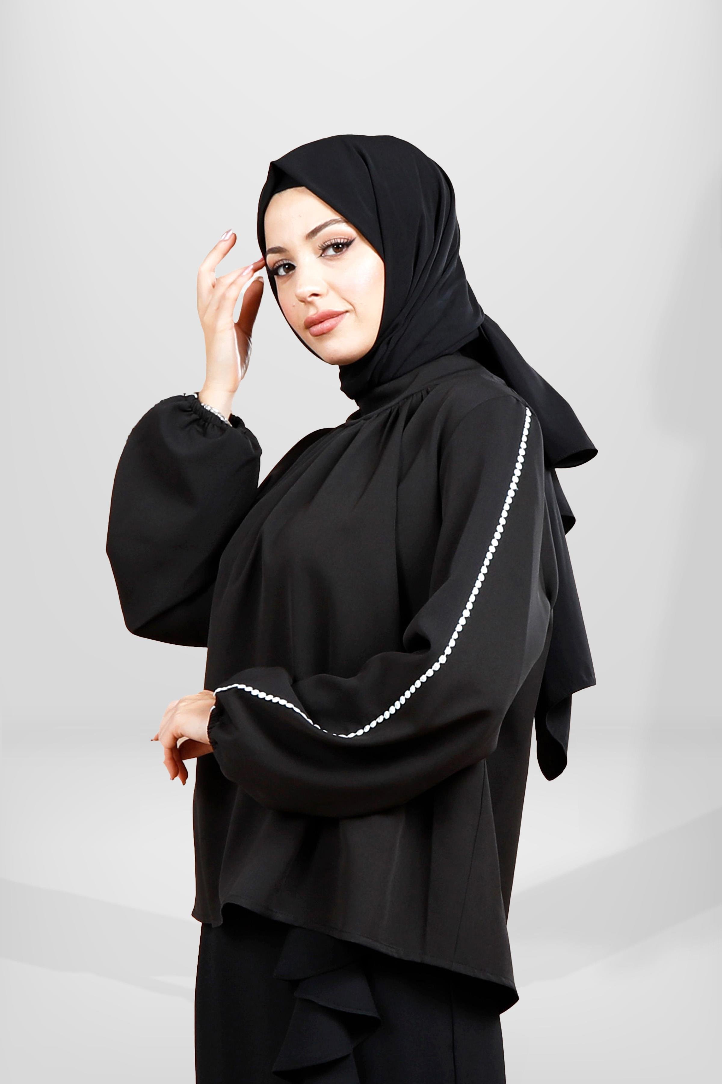 Beyza-4060 BLUZ SİYAH