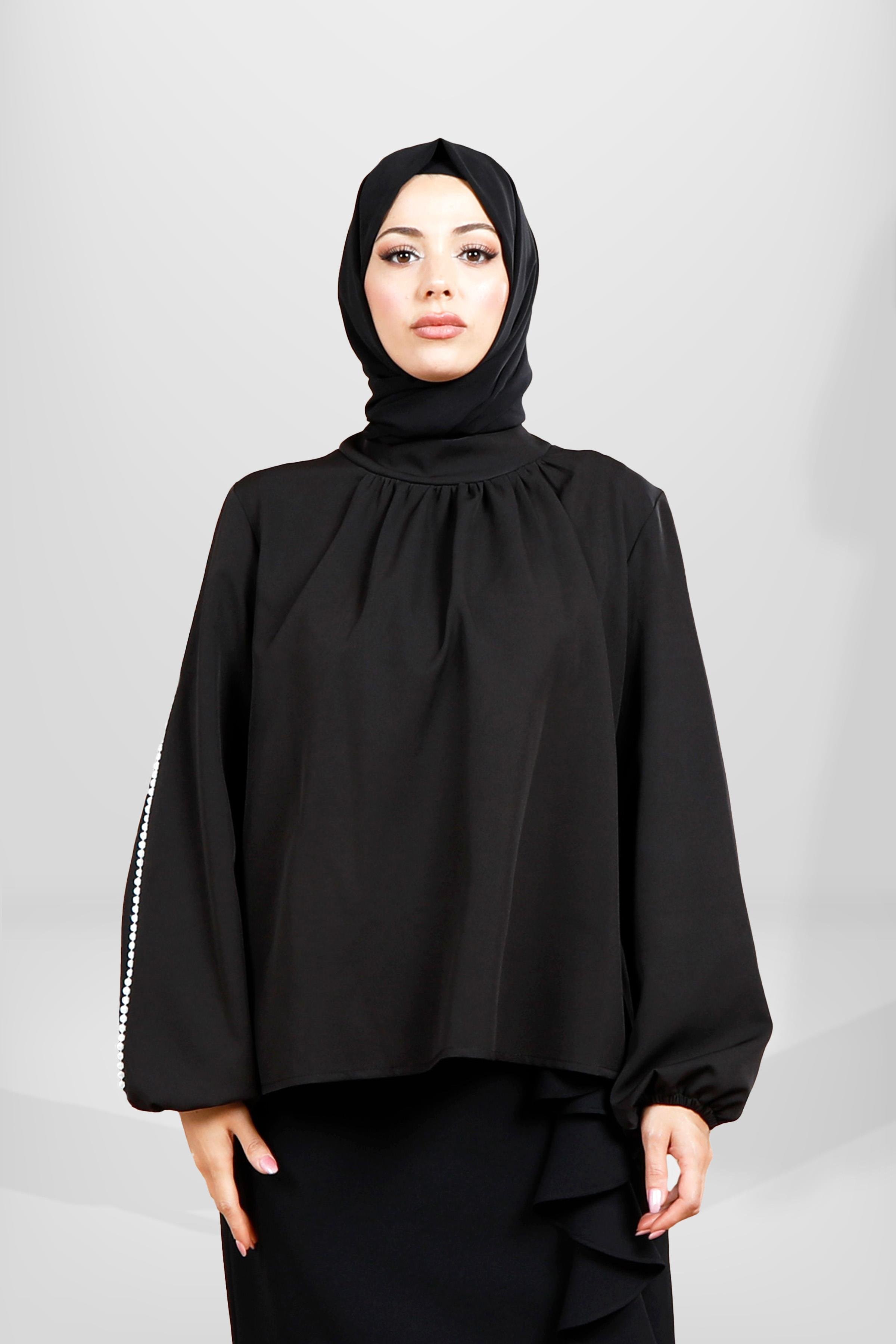 Beyza-4060 BLUZ SİYAH