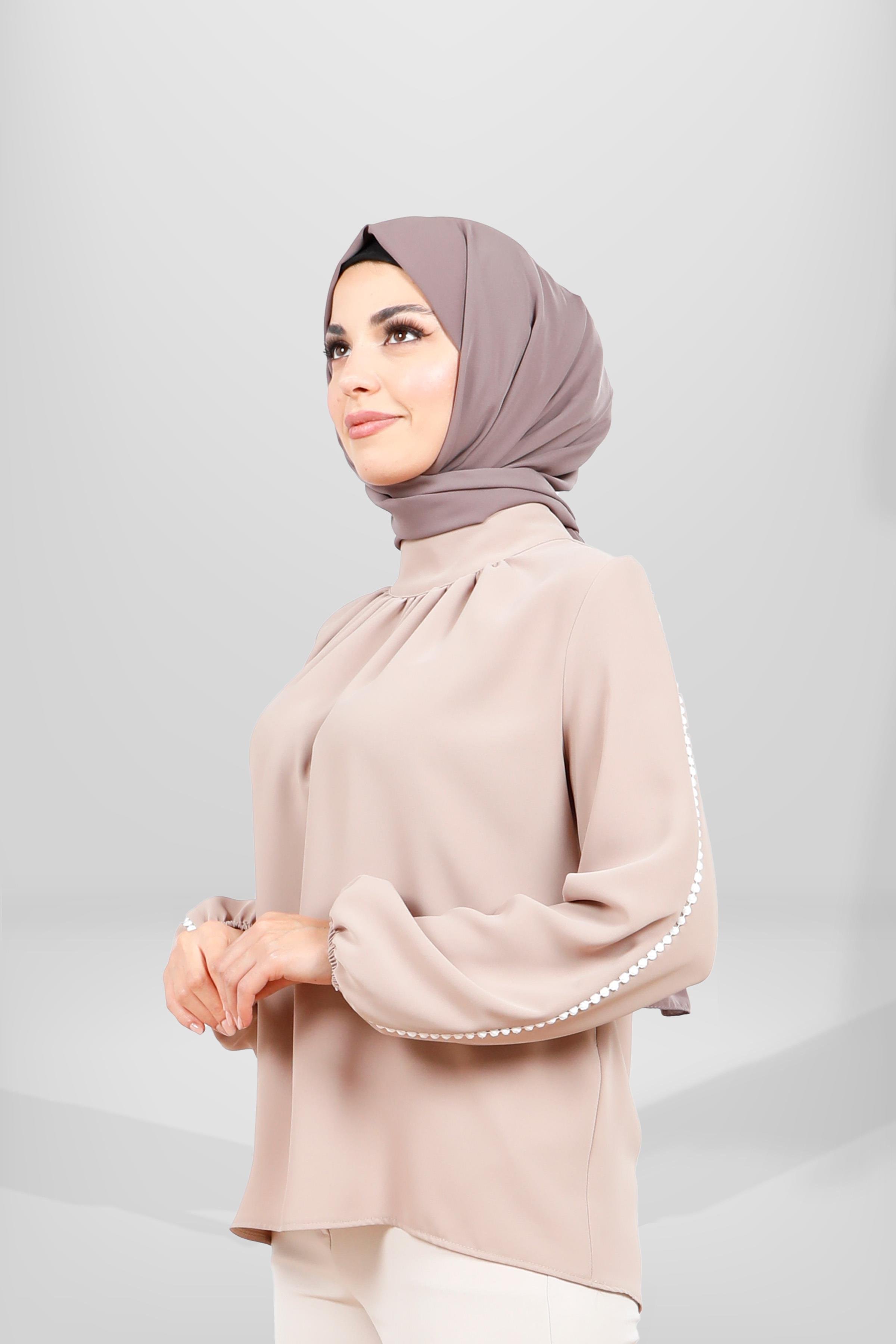 Beyza-4060 BLUZ SÜTLÜ KAHVE