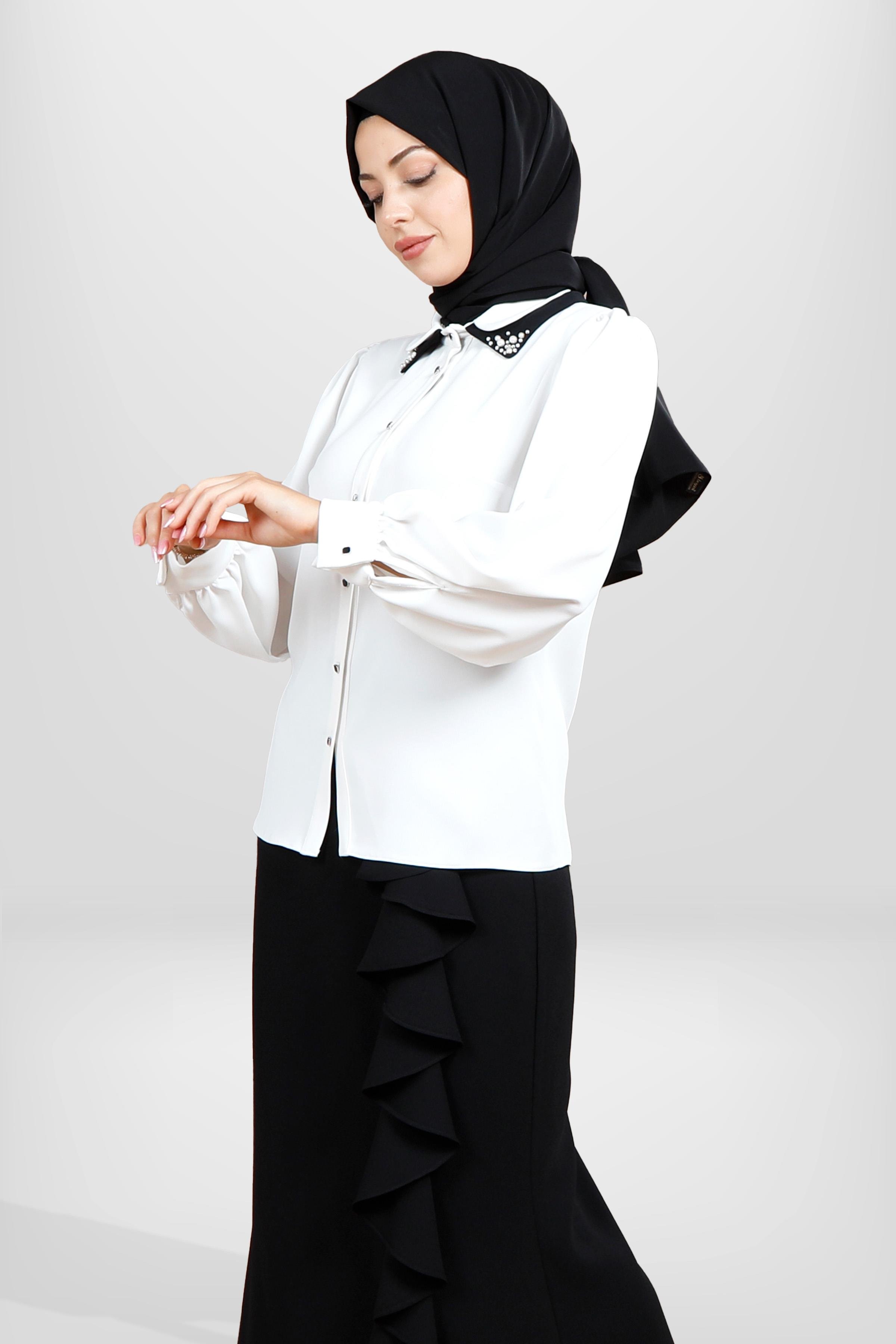 Beyza-4083 BLUZ KREM