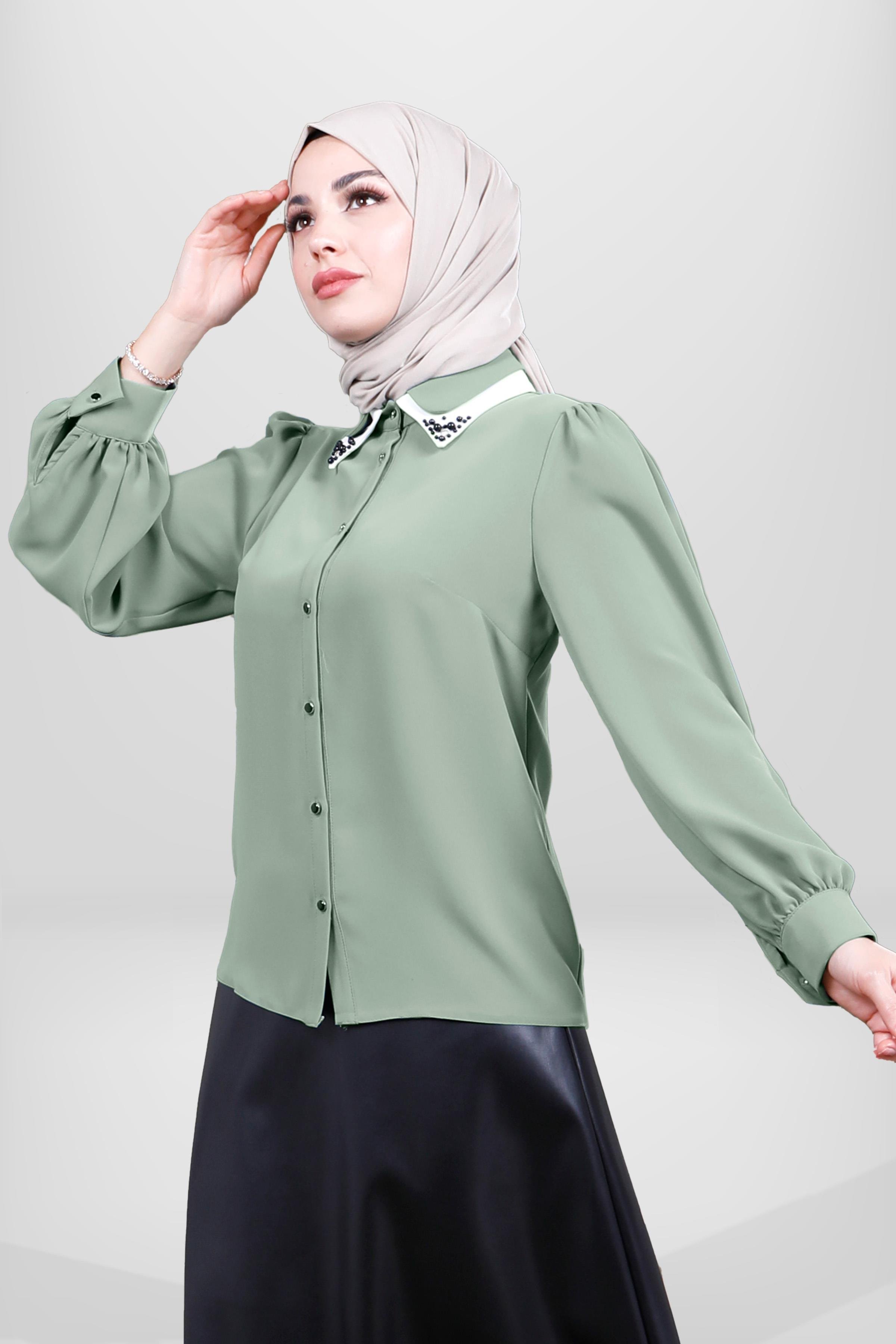 Beyza-4083 BLUZ YEŞİL