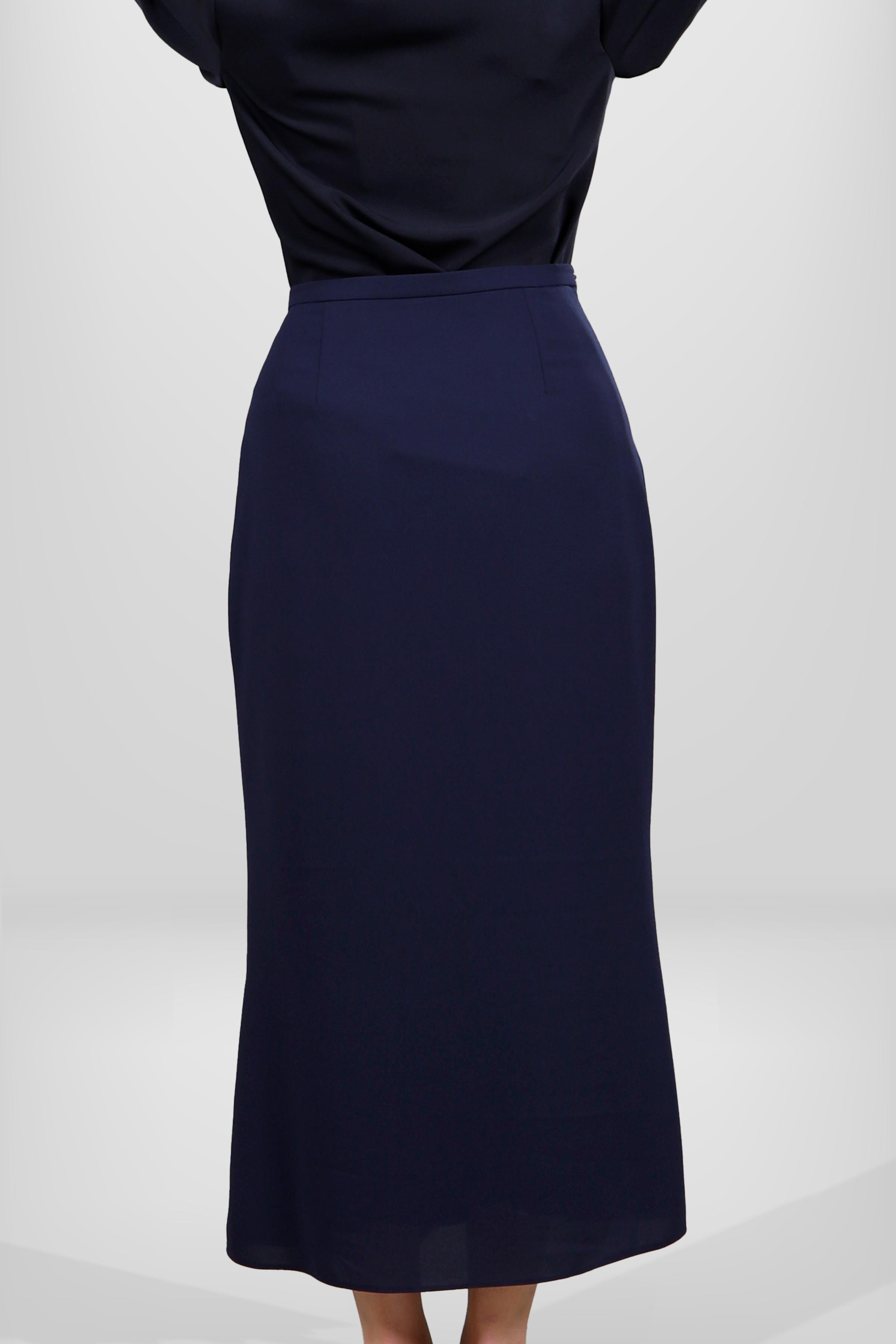 Beyza-4084 ETEK LACİVERT KUM KREP