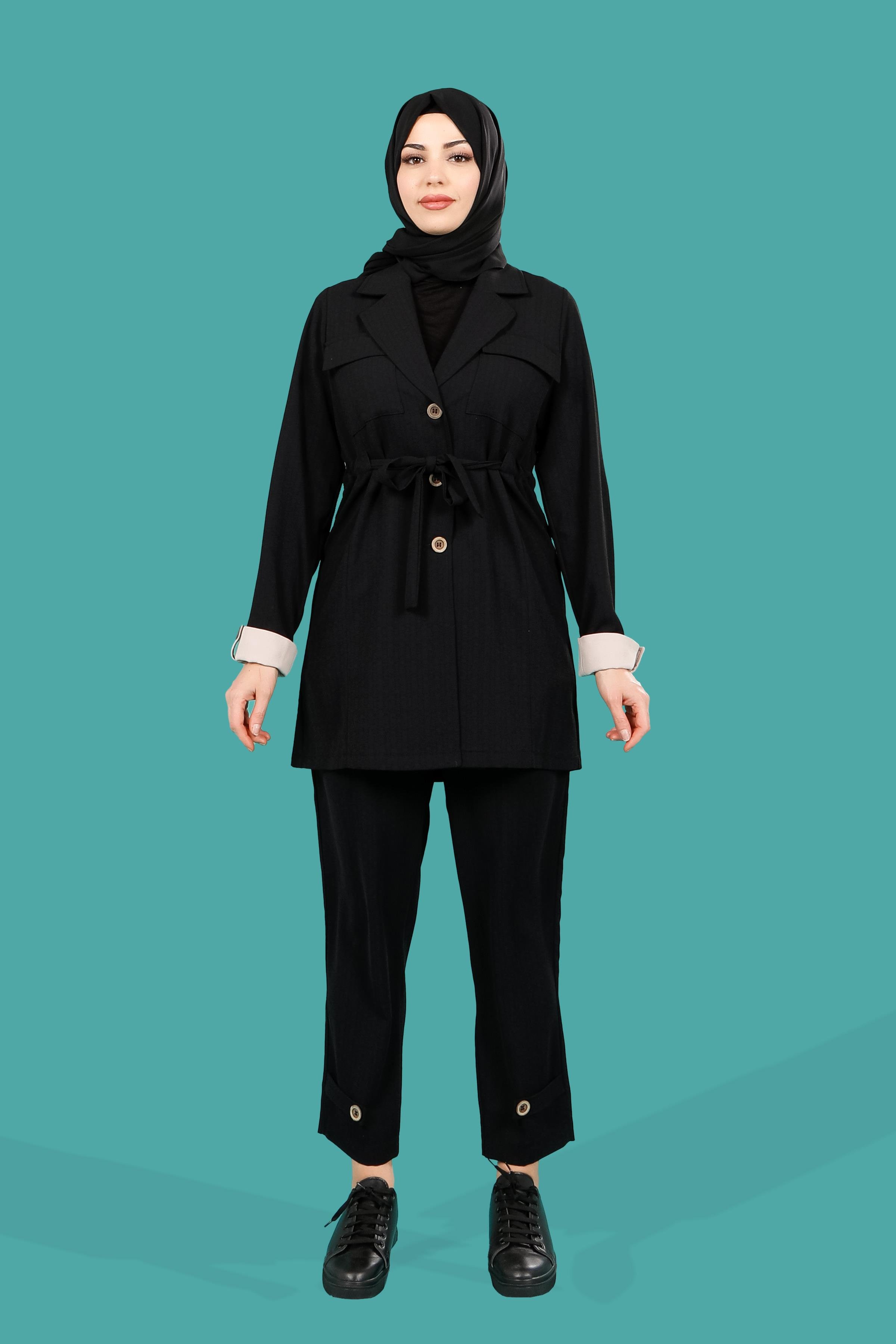 Markasız-4120 PANTOLON SAFARİ SİYAH