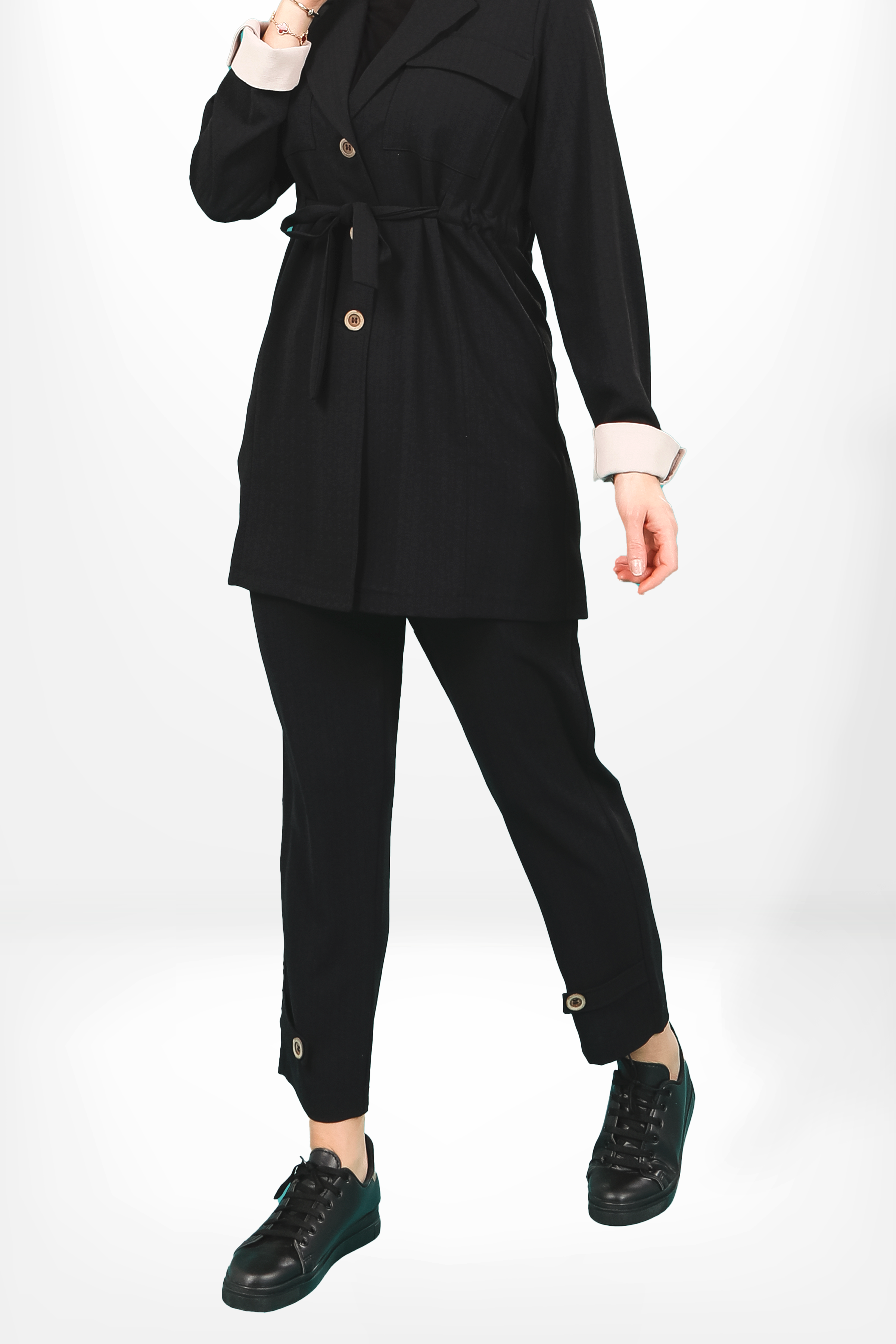 Markasız-4120 PANTOLON SAFARİ SİYAH