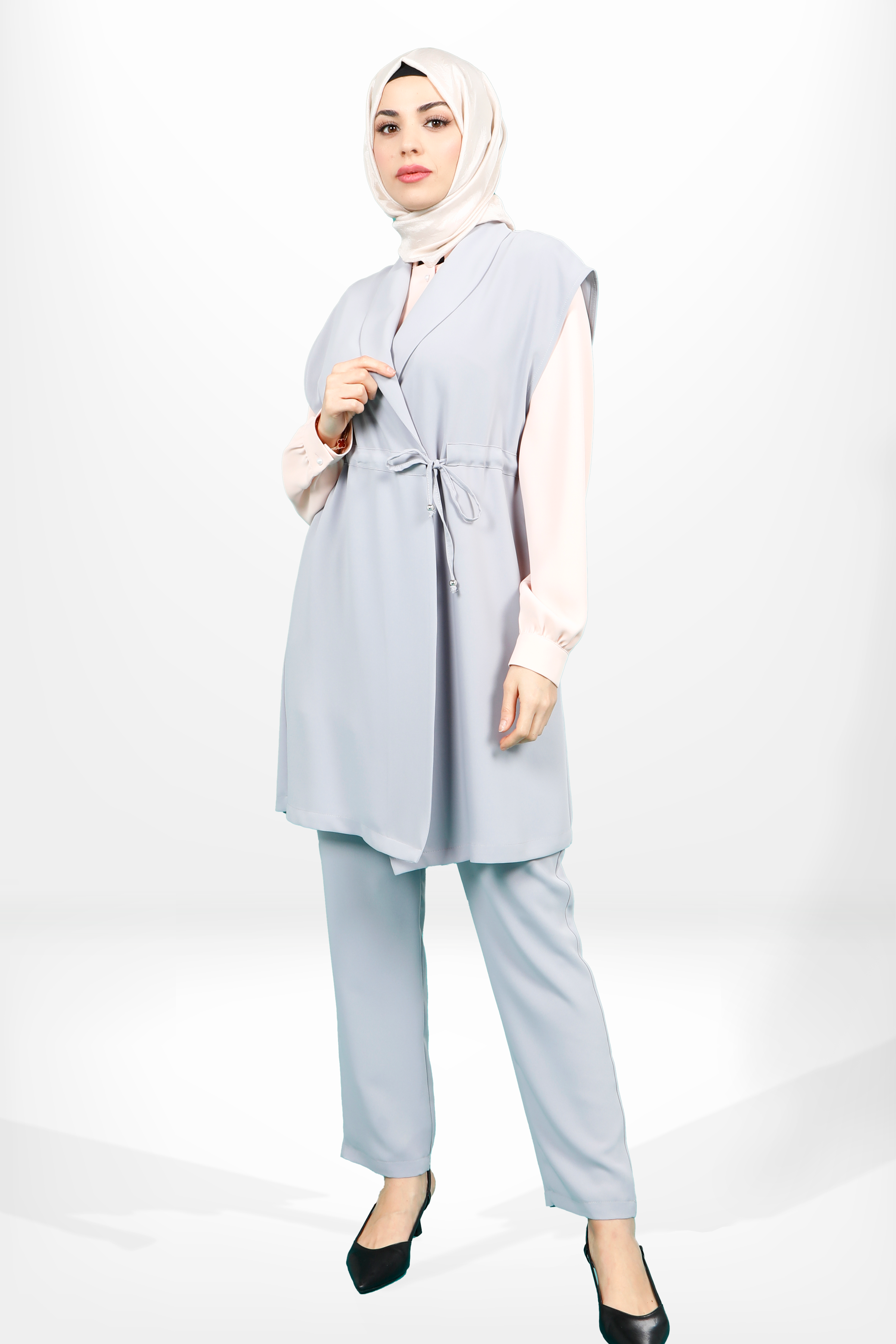 Beyza-4158 ÜÇLÜ TAKIM GRİ