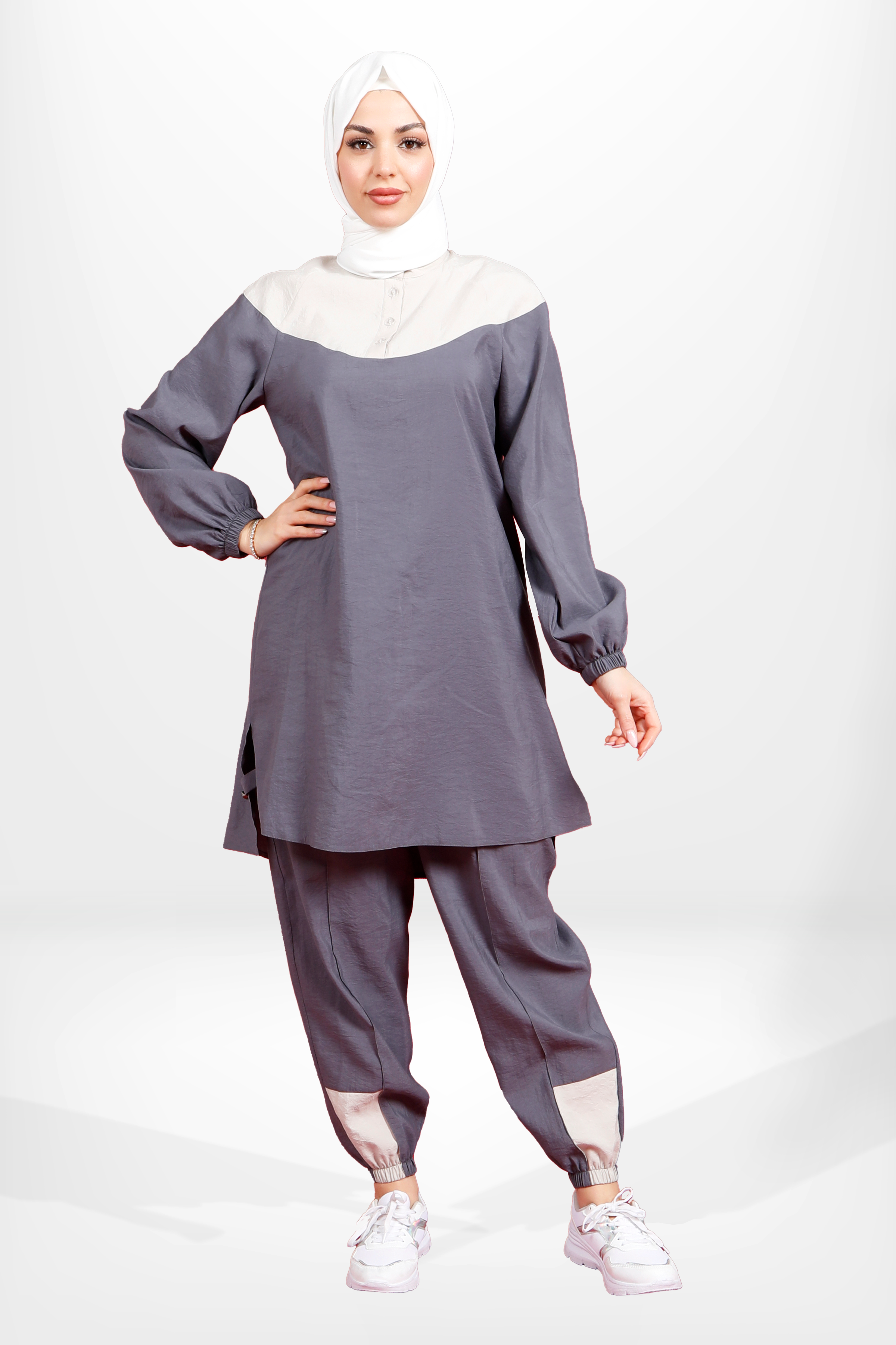 Beyza-4163 EŞOFMAN TAKIM GRİ