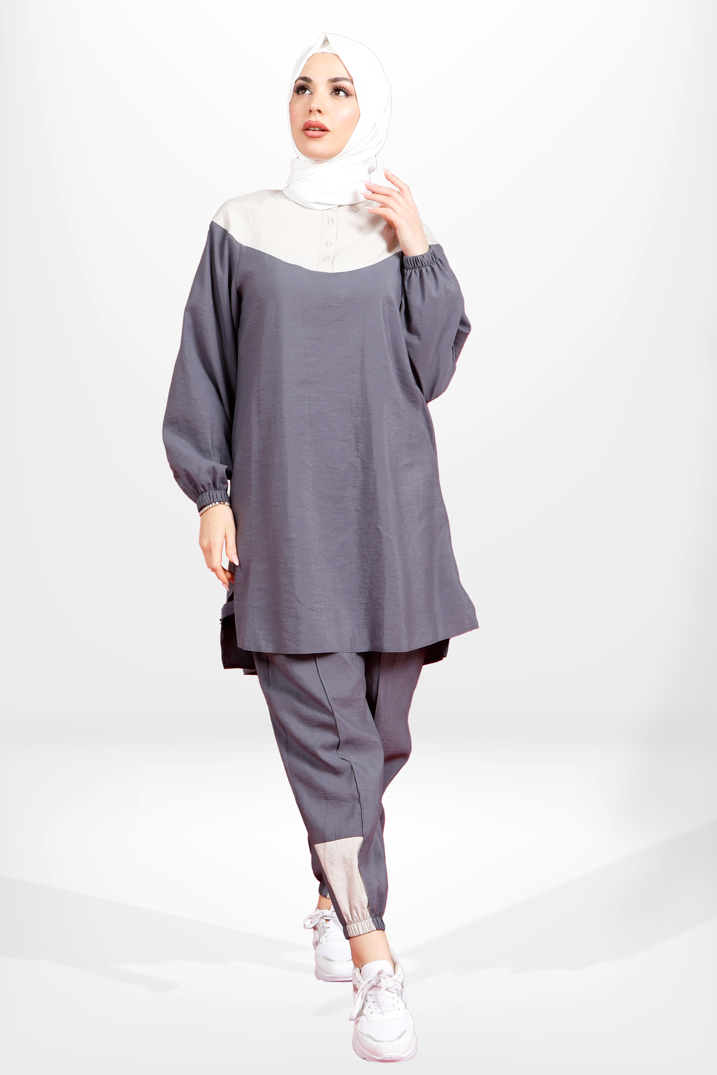 Beyza-4163 EŞOFMAN TAKIM GRİ