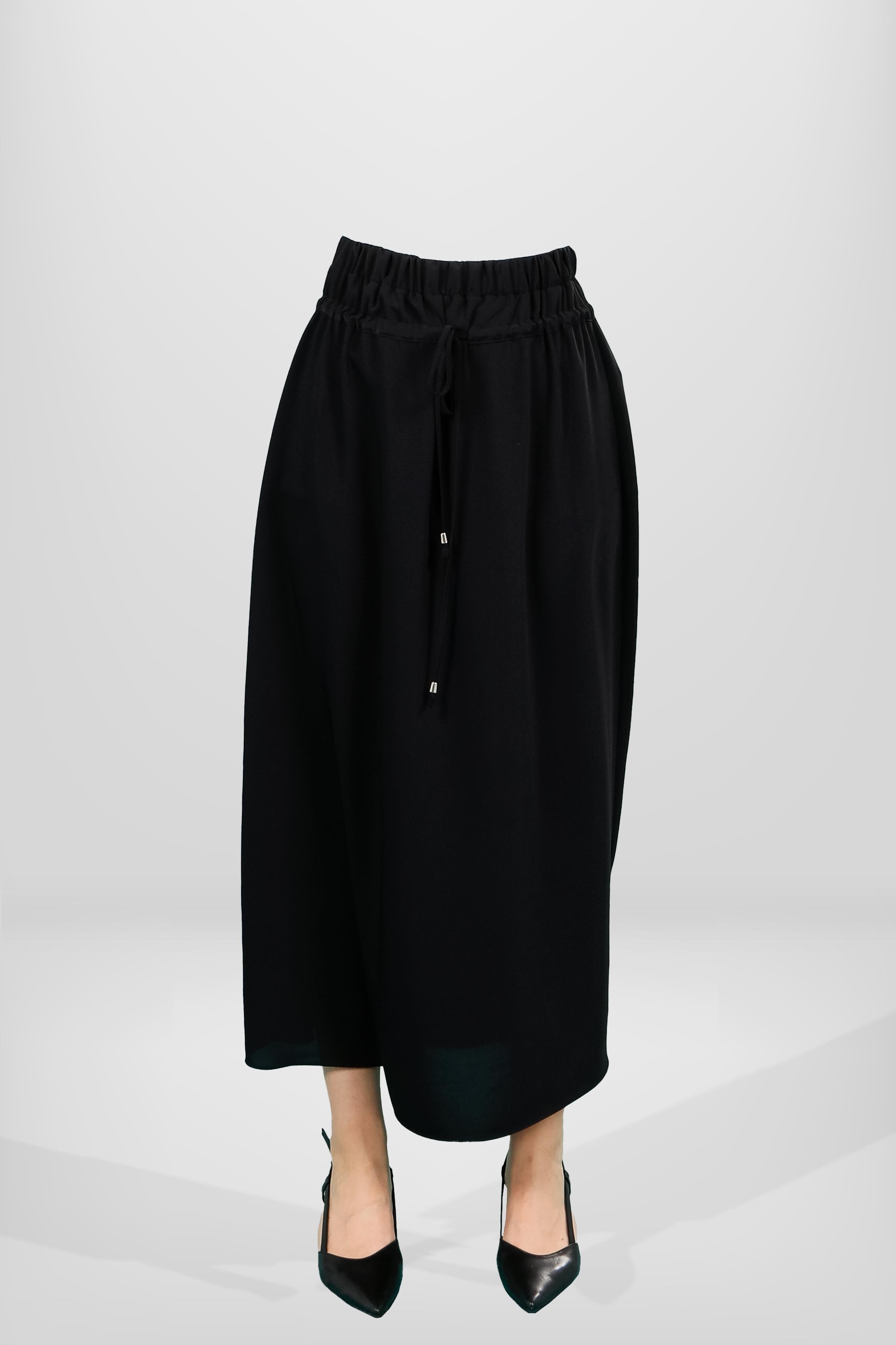 Markasız-4170 ETEK BÜZGÜLÜ SİYAH