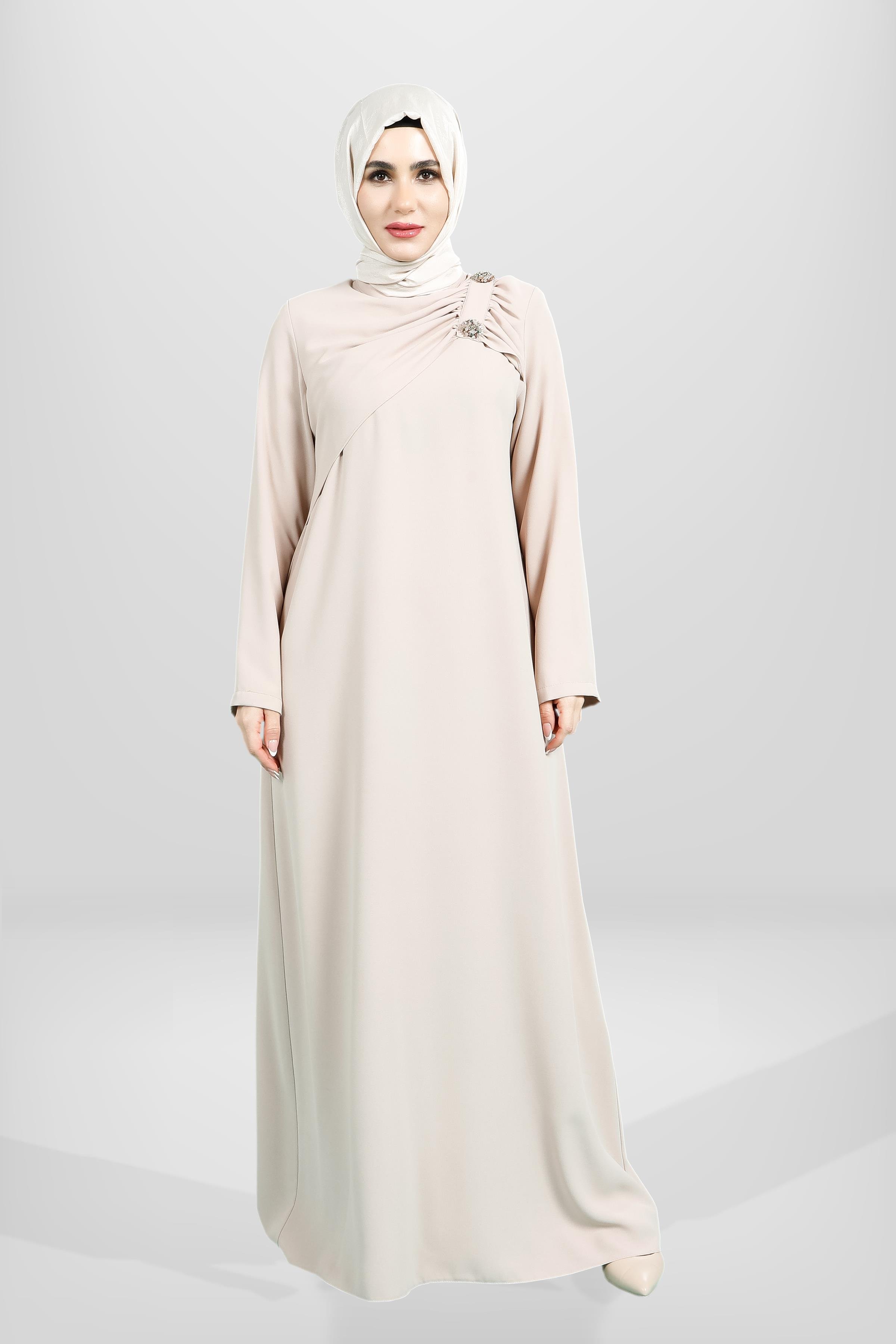 Beyza-5533 ELBİSE BEJ