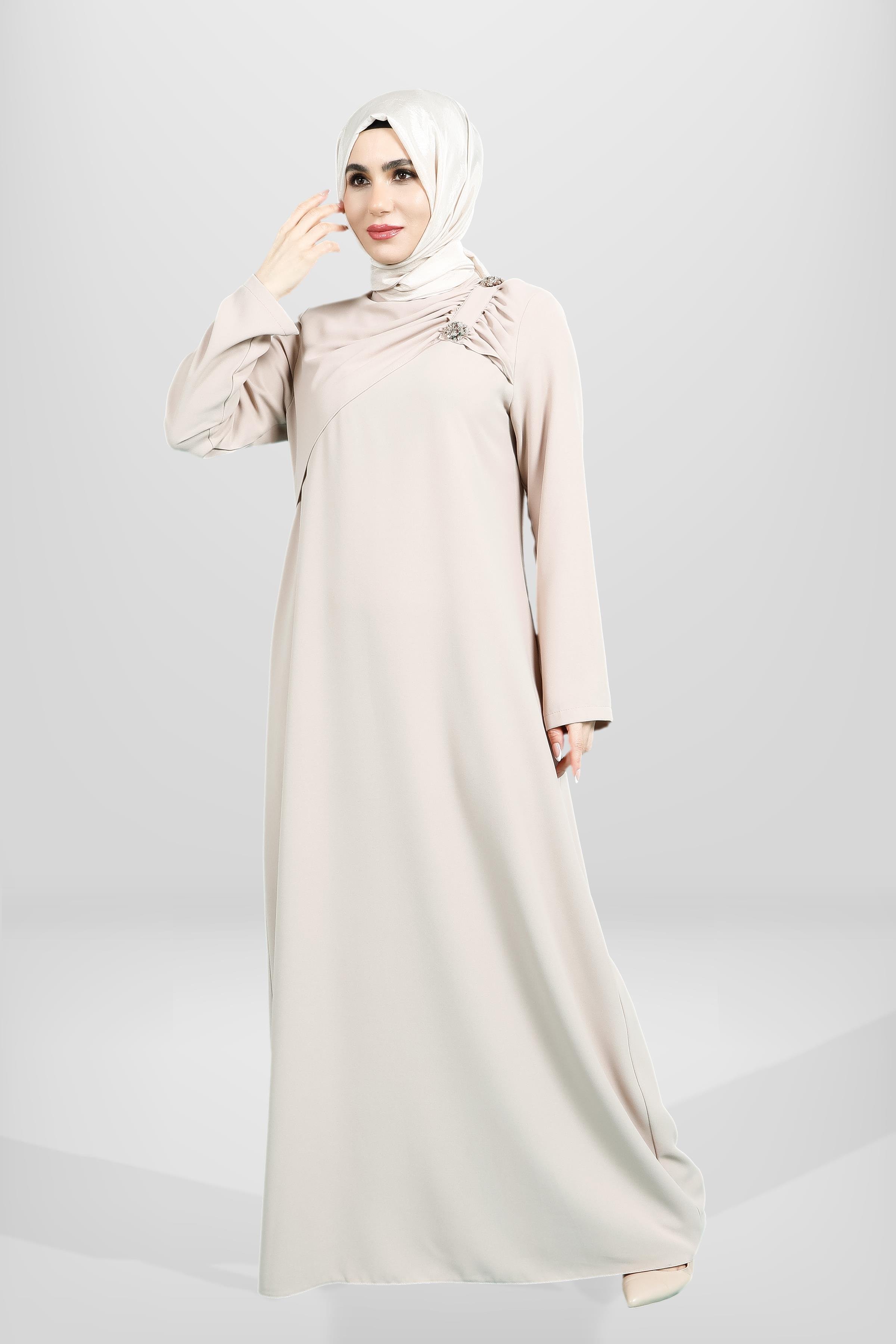 Beyza-5533 ELBİSE BEJ