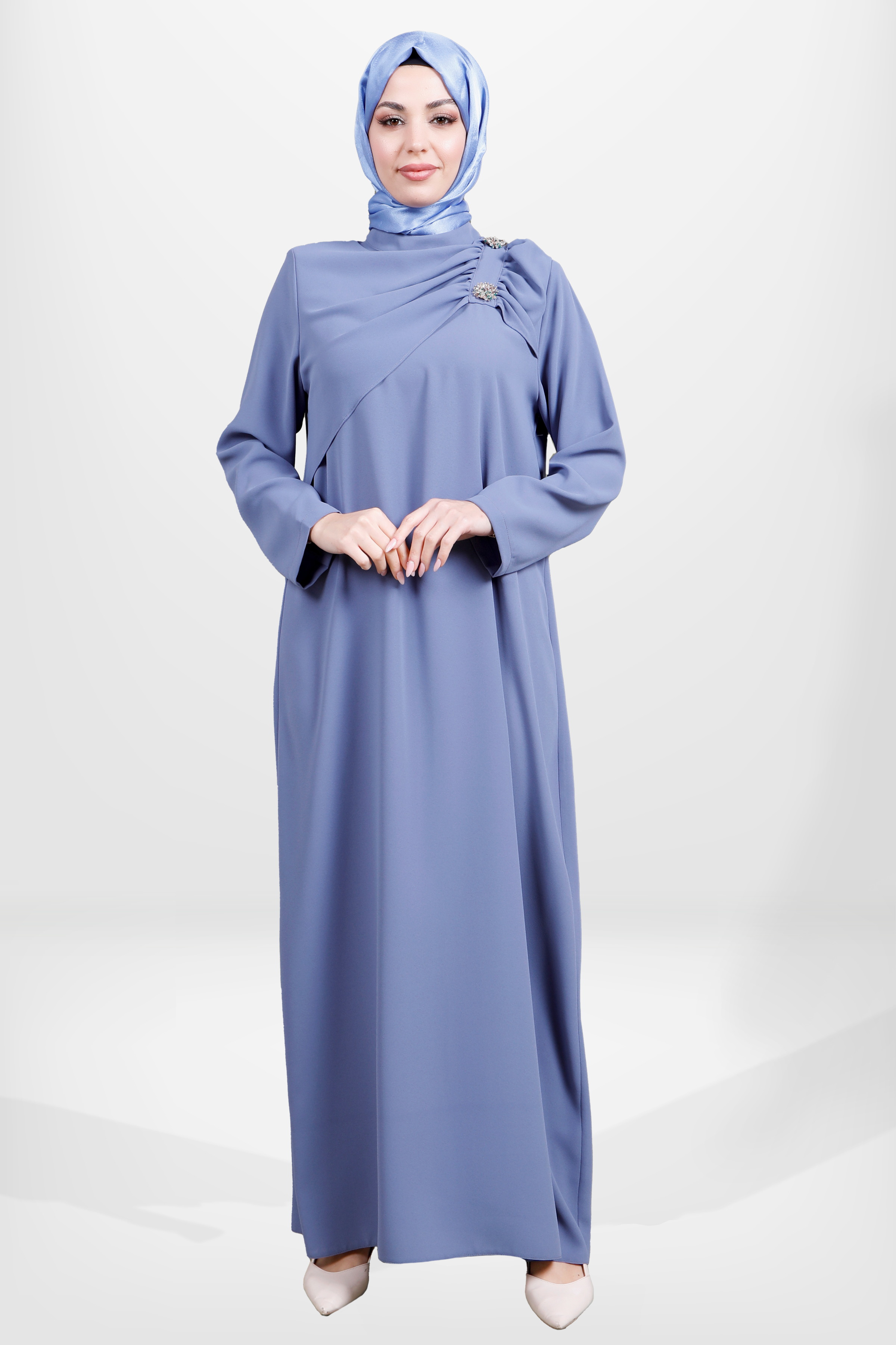 Beyza-5533 ELBİSE İNDİGO