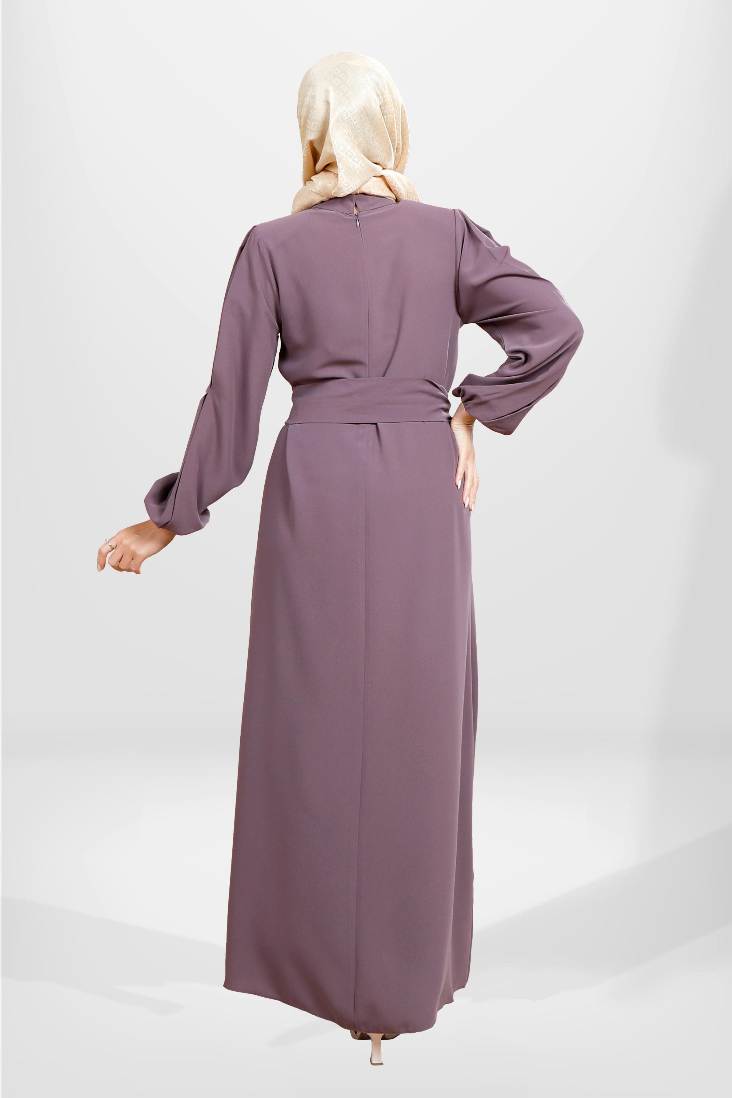 Beyza-5545 ELBİSE LİLA