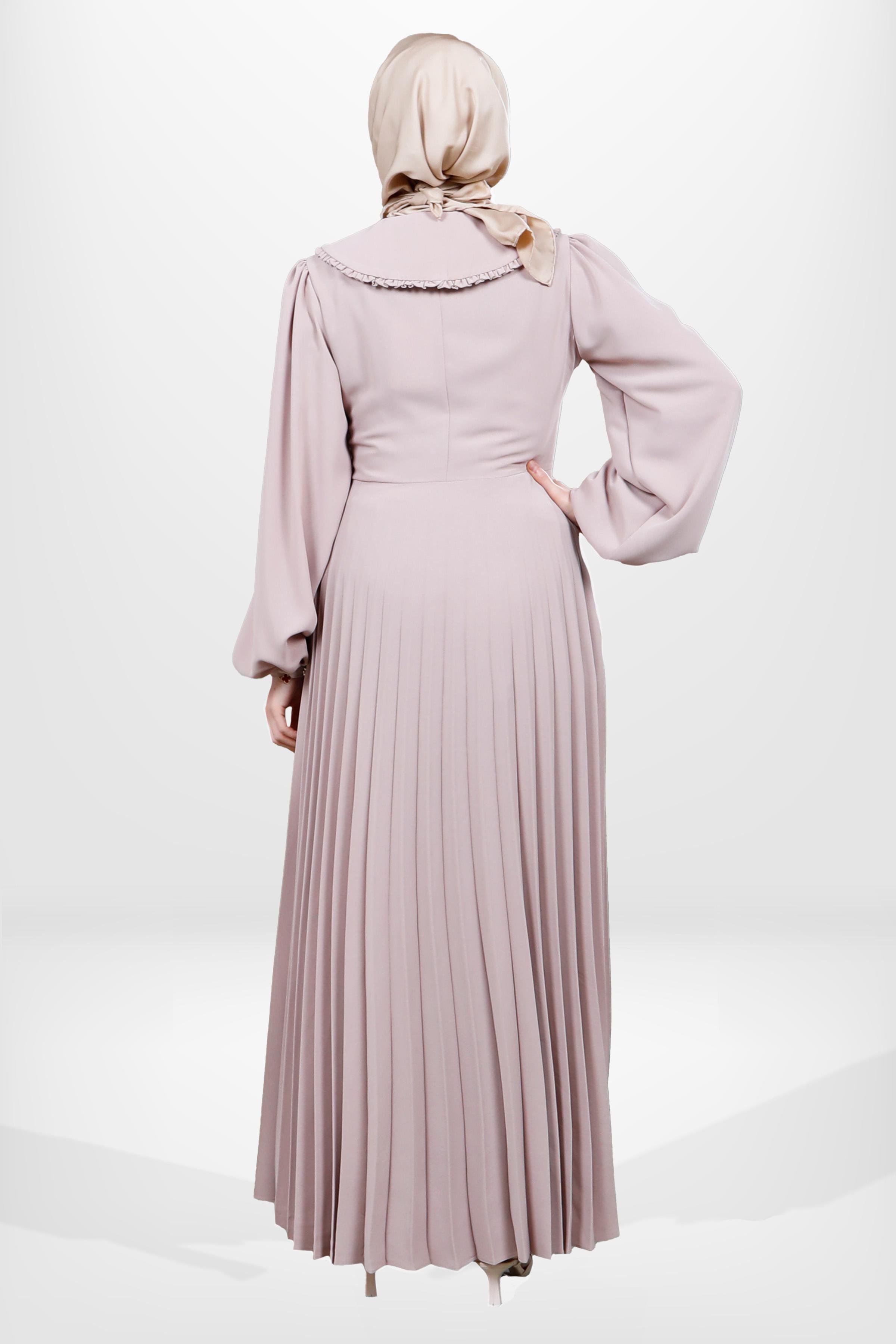 Markasız-5564 ELBİSE BEJ