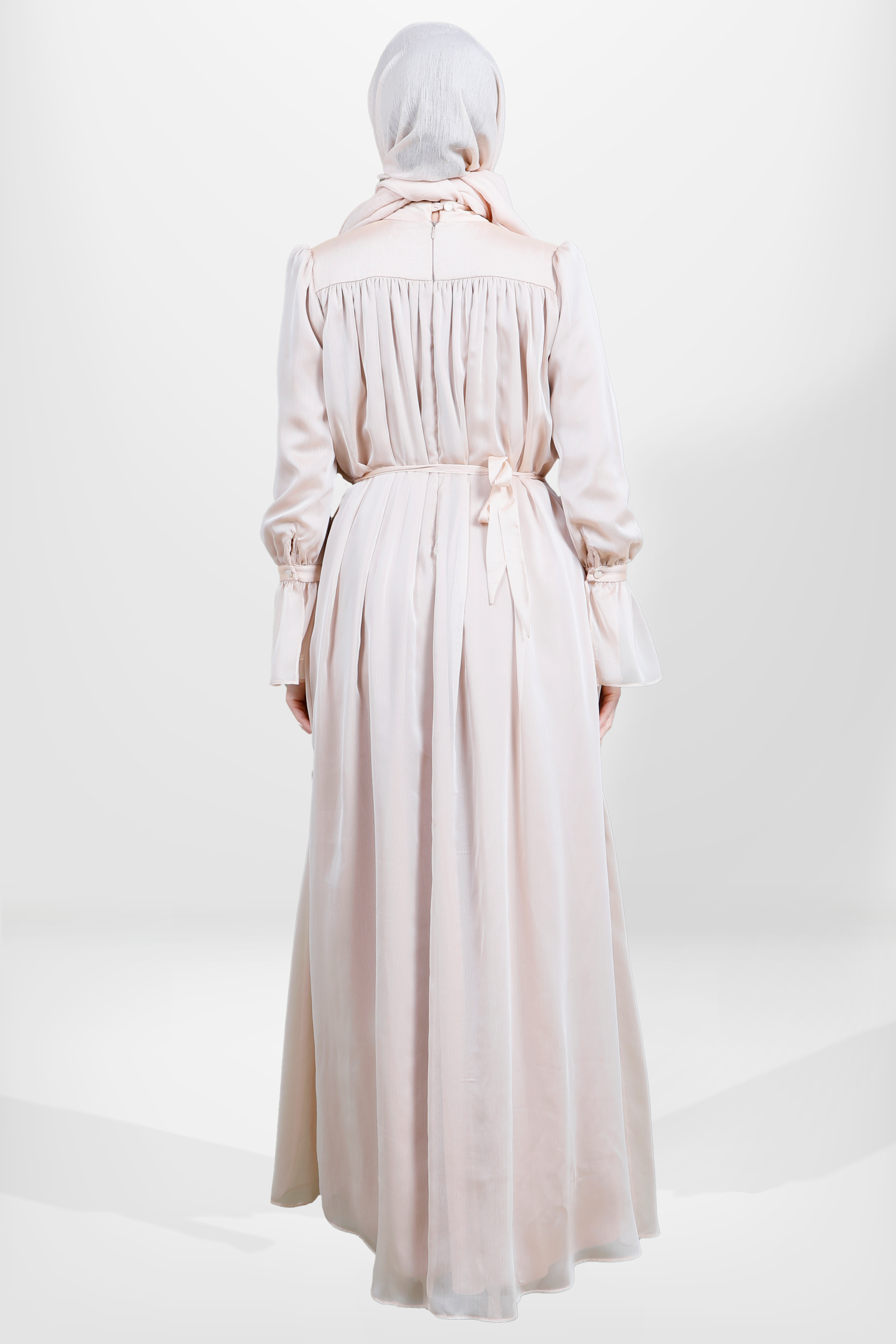 Beyza-5577 ELBİSE BEJ