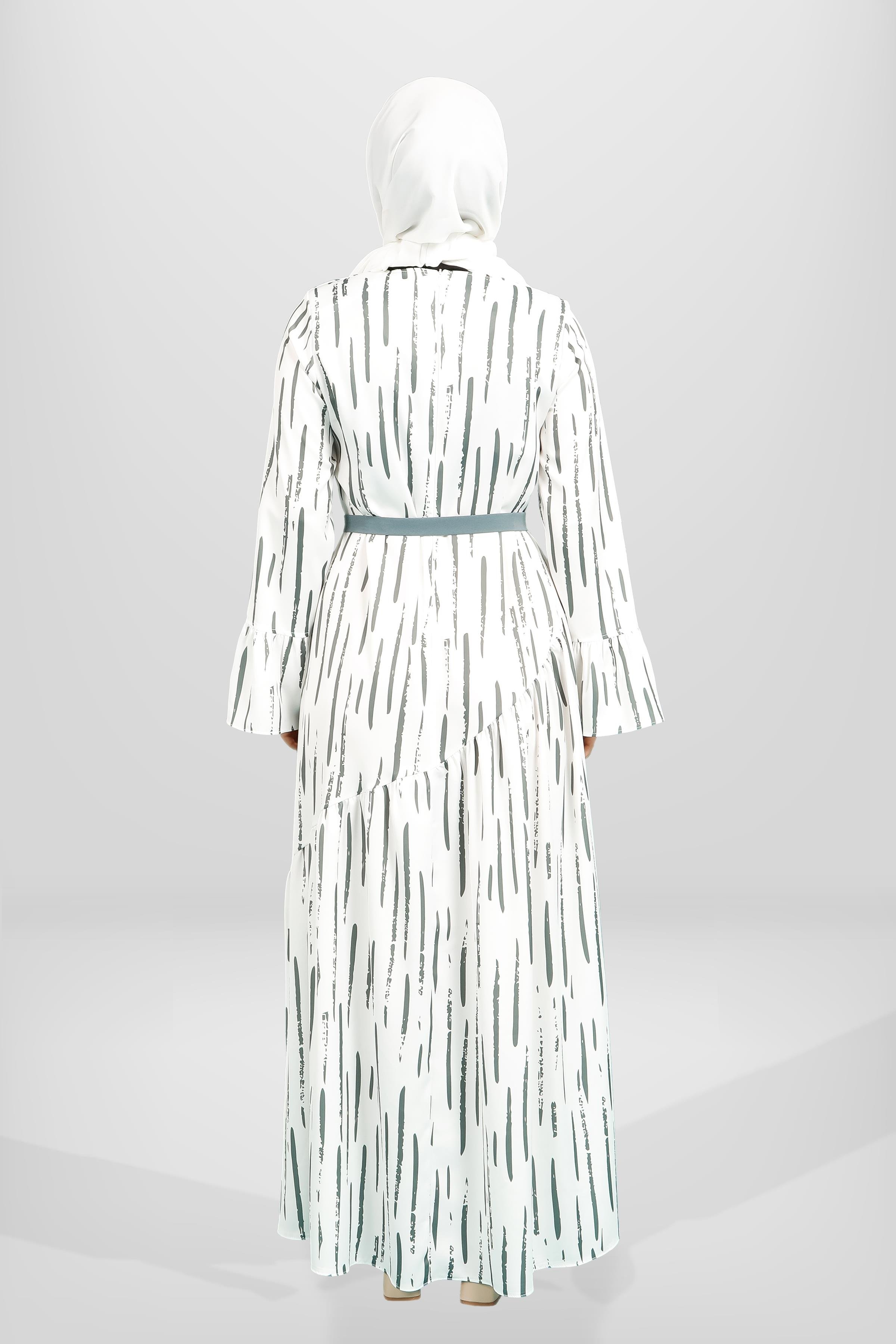 Beyza-5595 ELBİSE DESENLİ YEŞİL