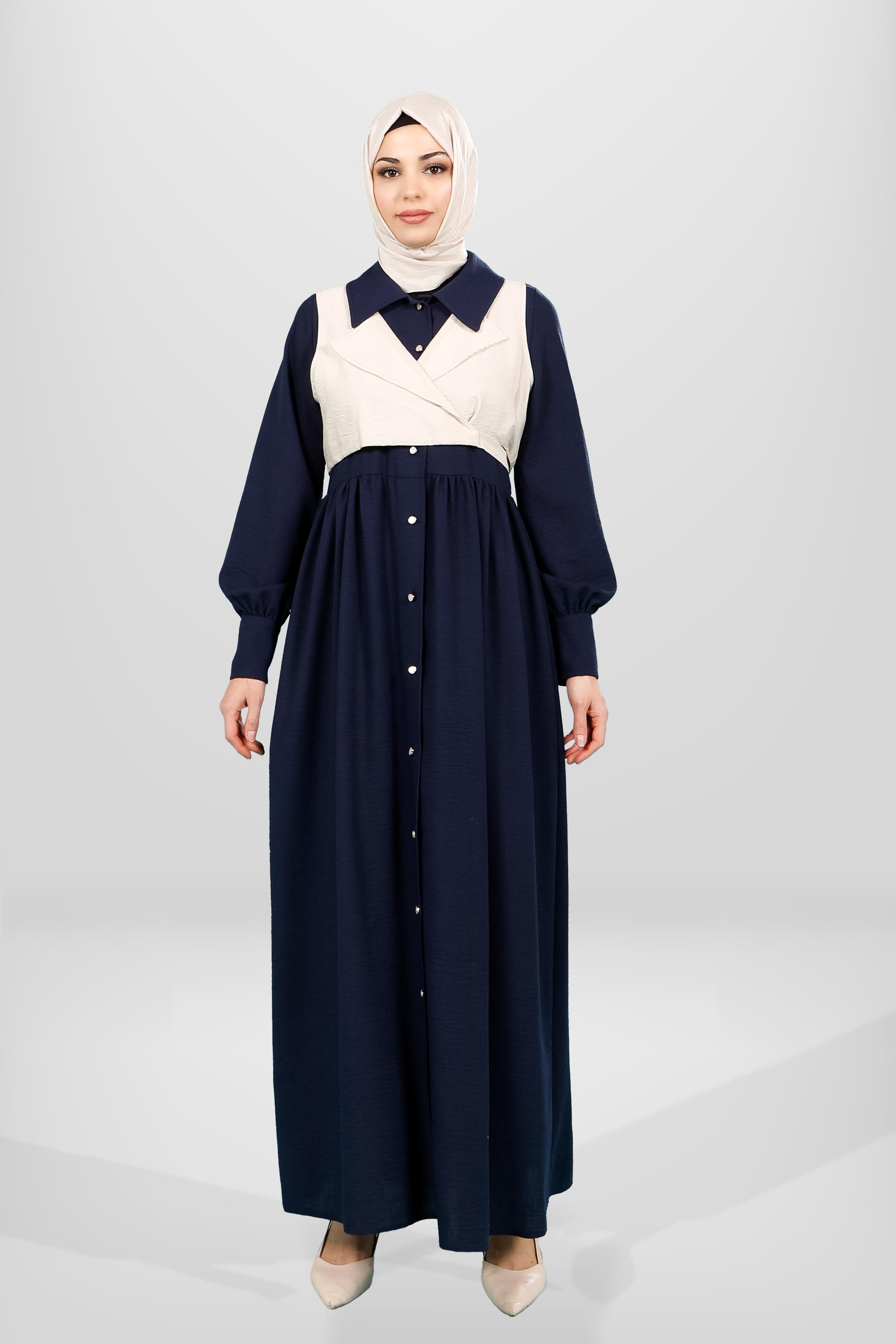 Beyza-5596 ELBİSE LACİVERT