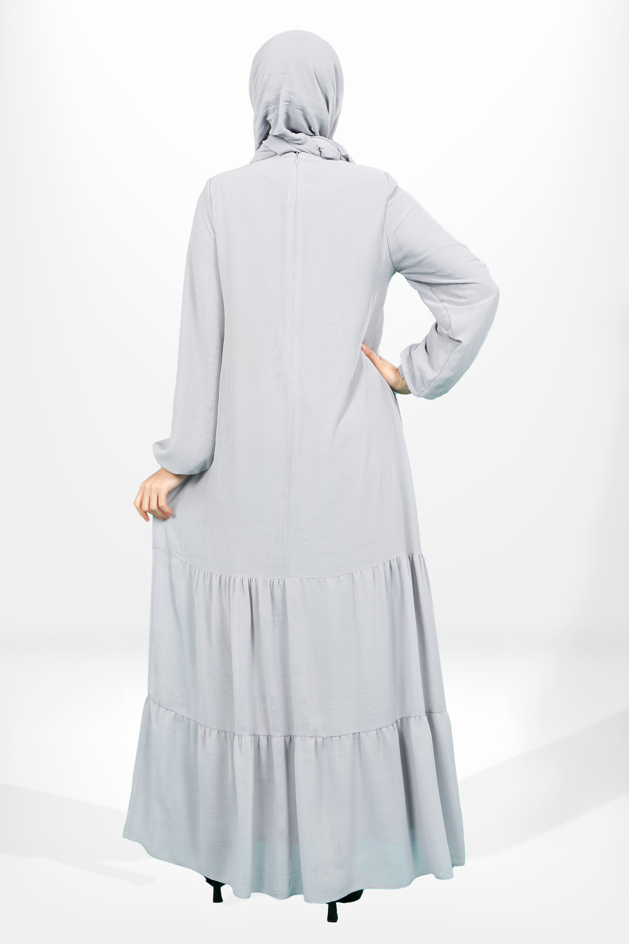 Beyza-5601 ELBİSE GRİ