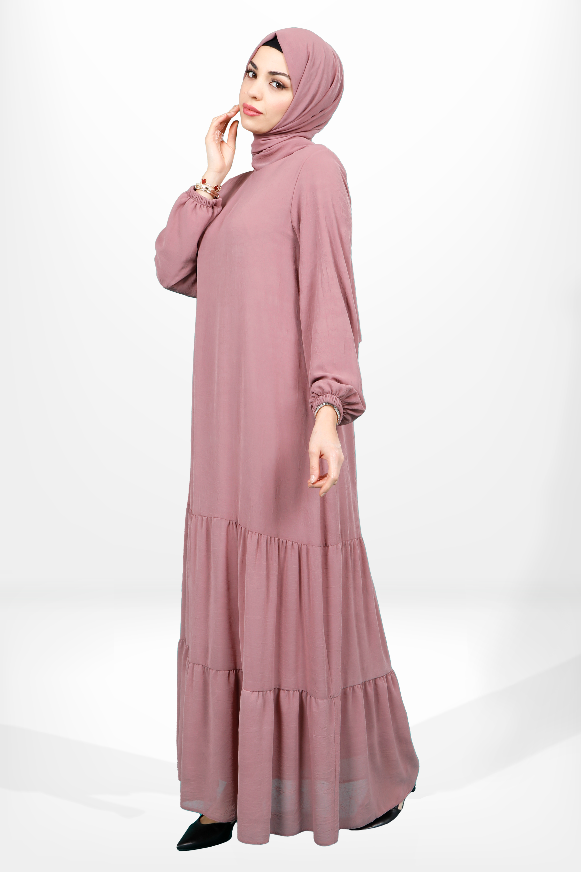 Beyza-5601 ELBİSE GÜL KURUSU