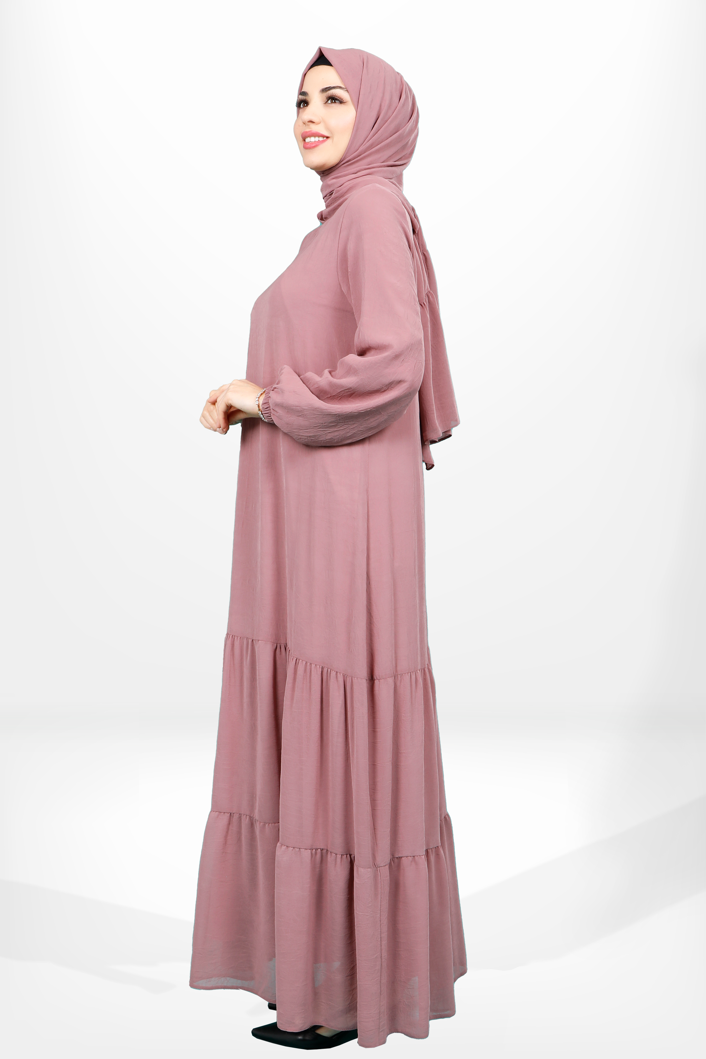 Beyza-5601 ELBİSE GÜL KURUSU