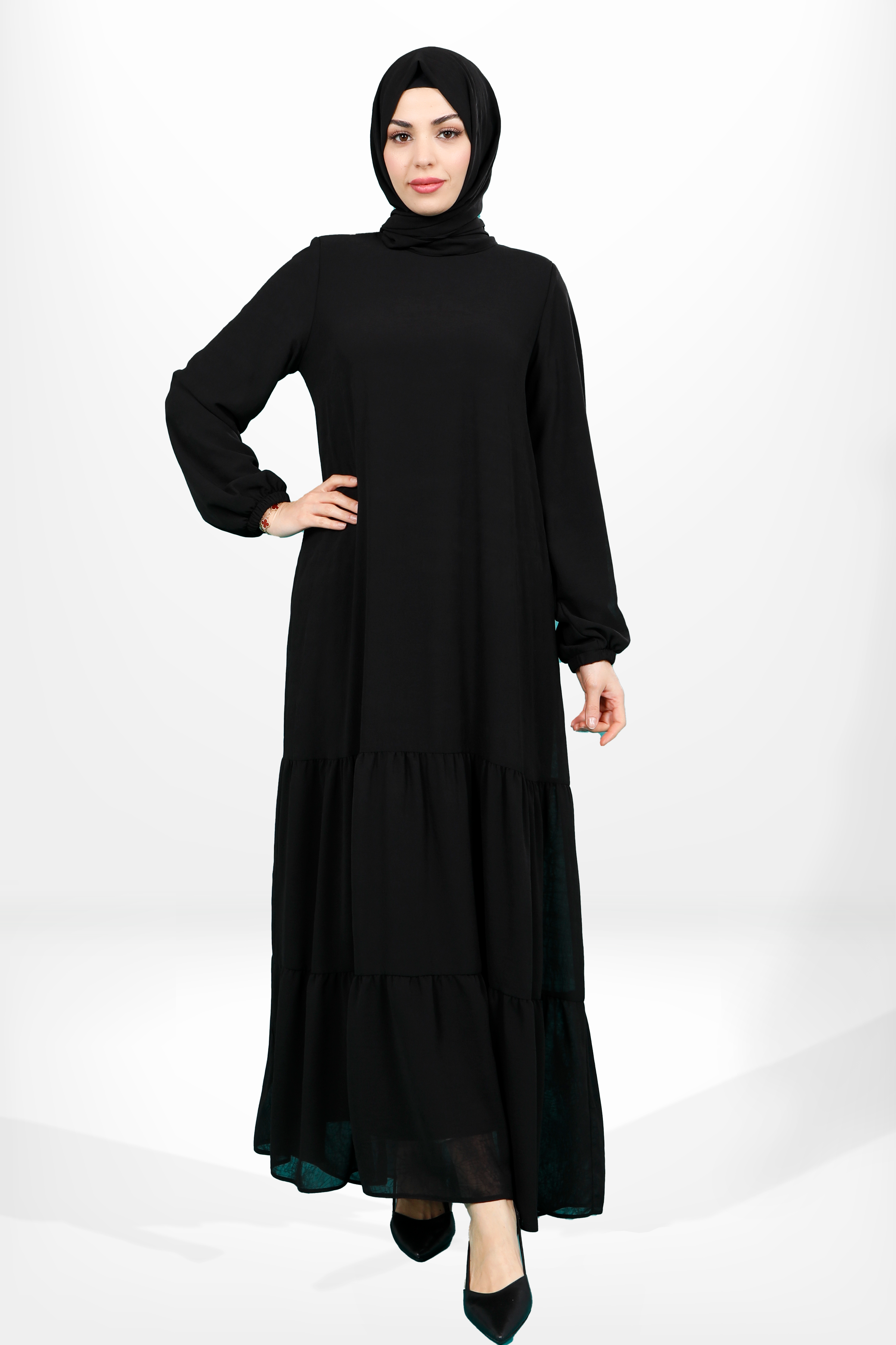 Beyza-5601 ELBİSE SİYAH