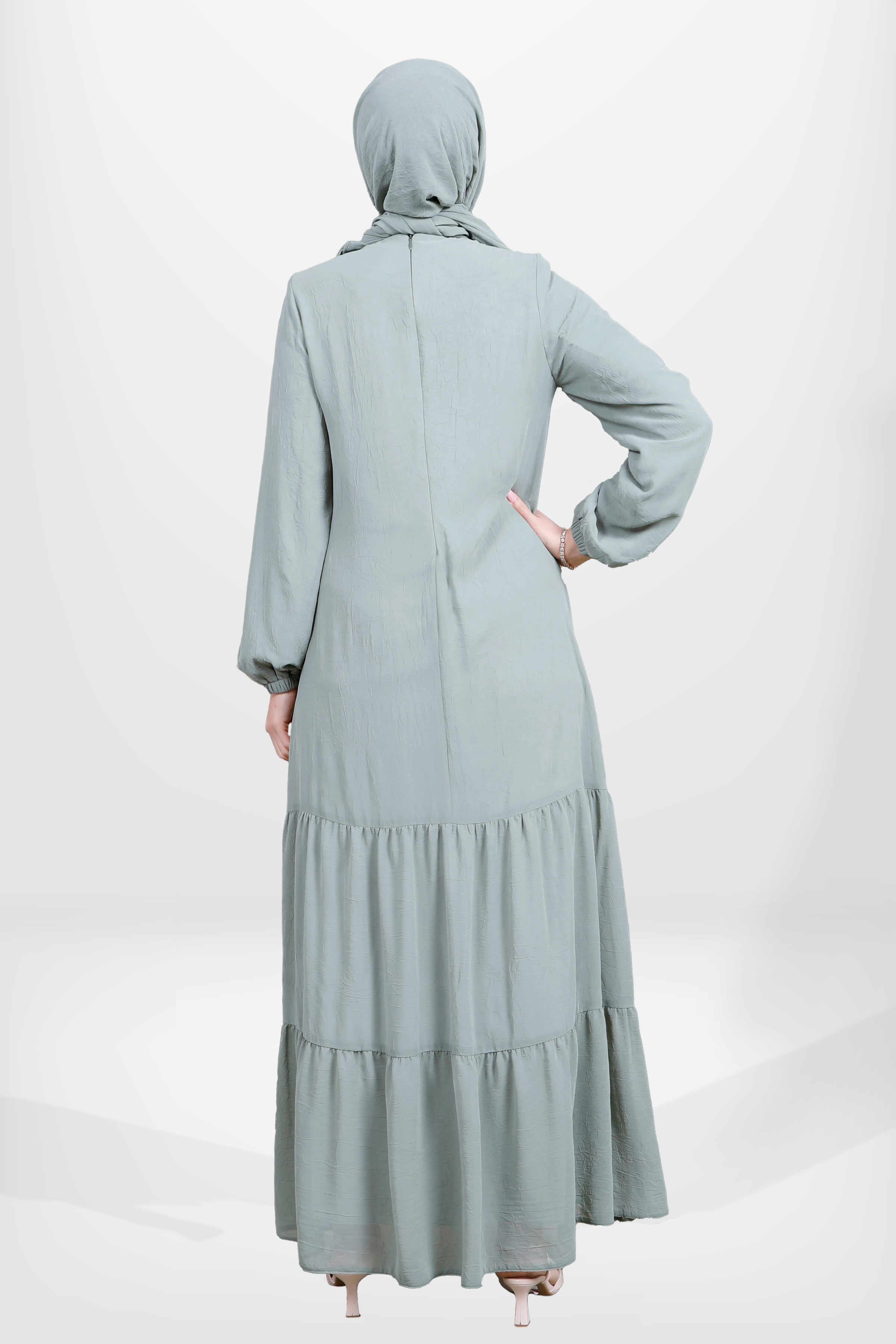 Beyza-5601 ELBİSE YEŞİL