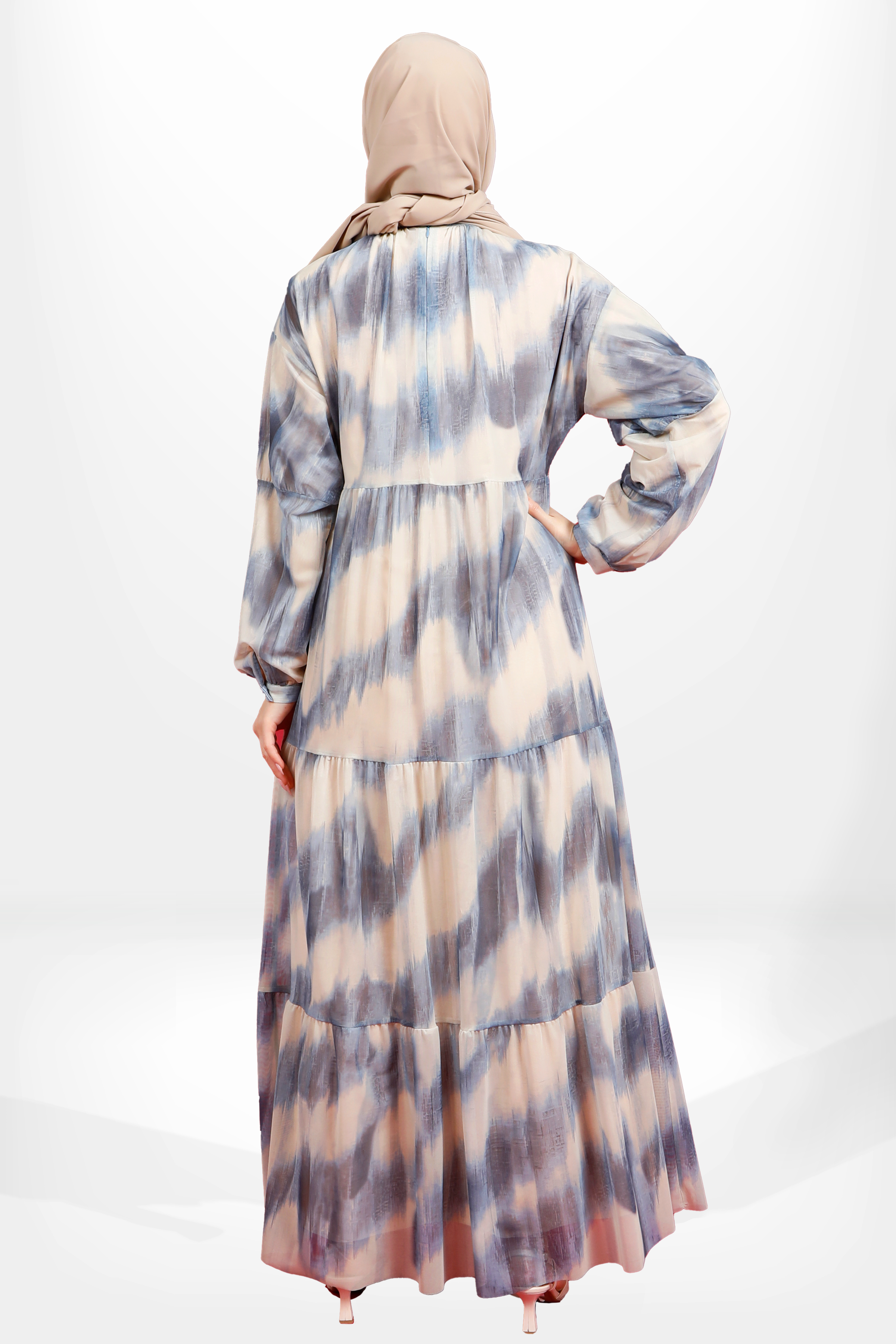 Beyza-5614 ELBİSE TÜL MAVİ