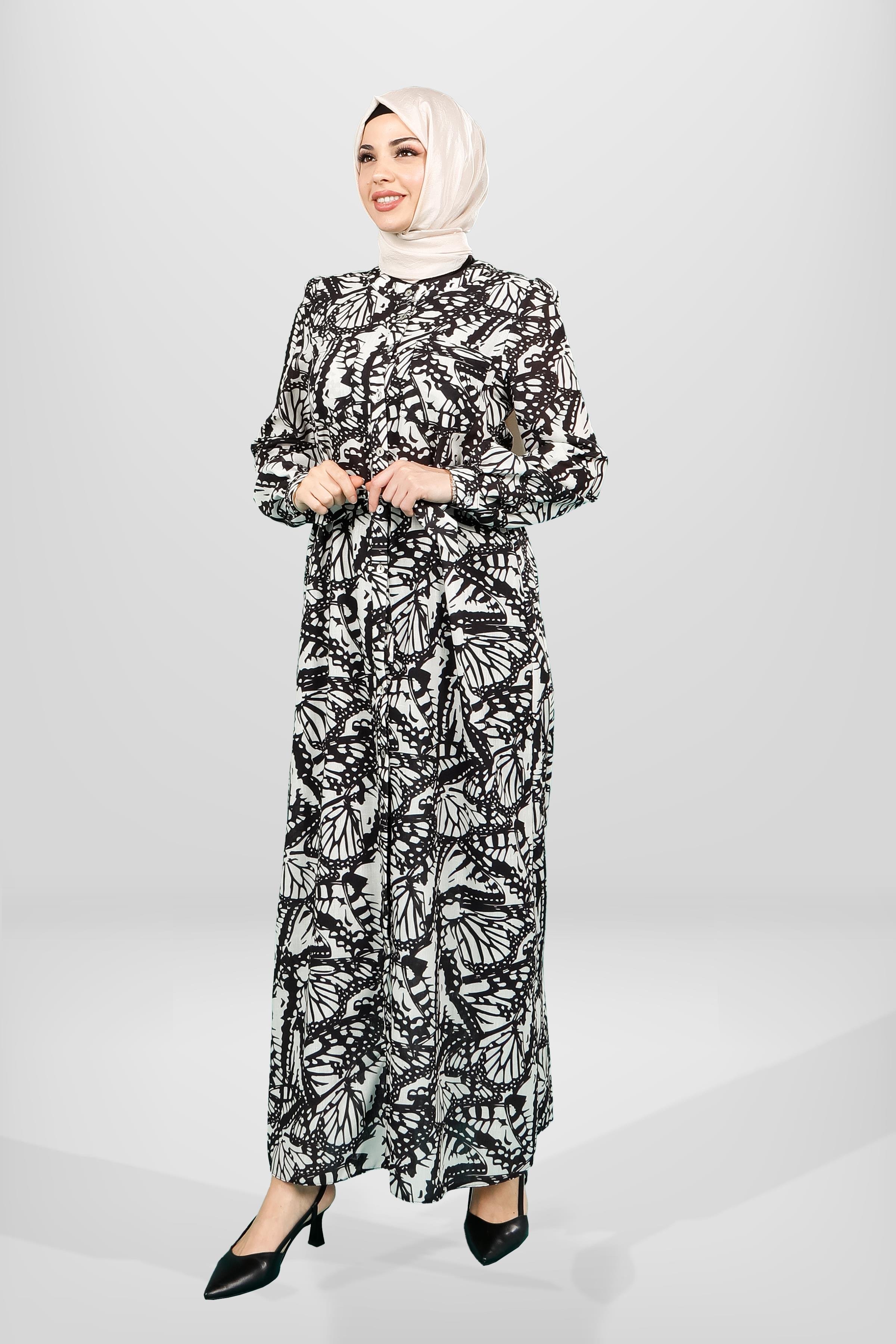 Beyza-5633 ELBİSE GÖMLEK SİYAH