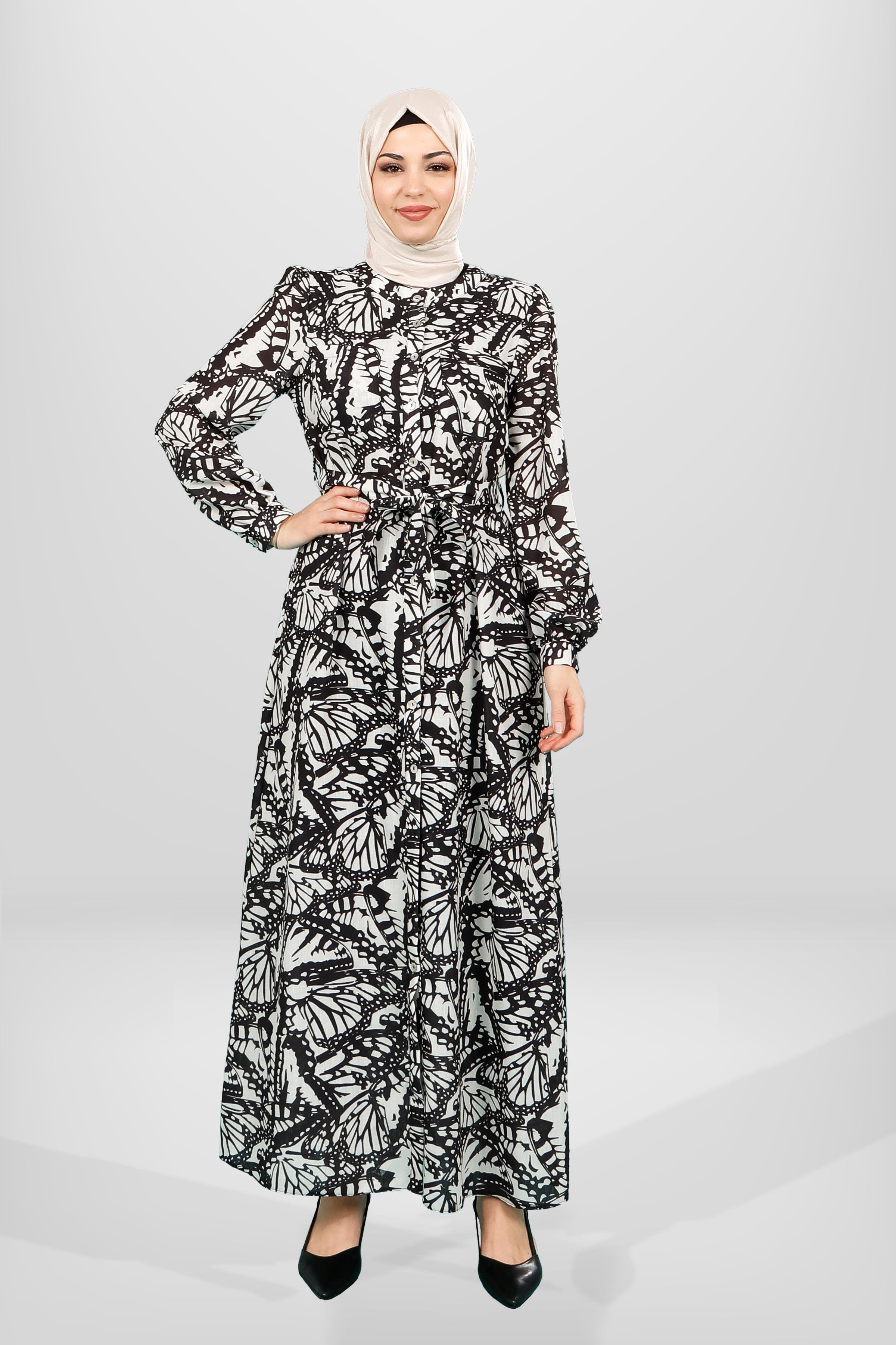 Beyza-5633 ELBİSE GÖMLEK SİYAH