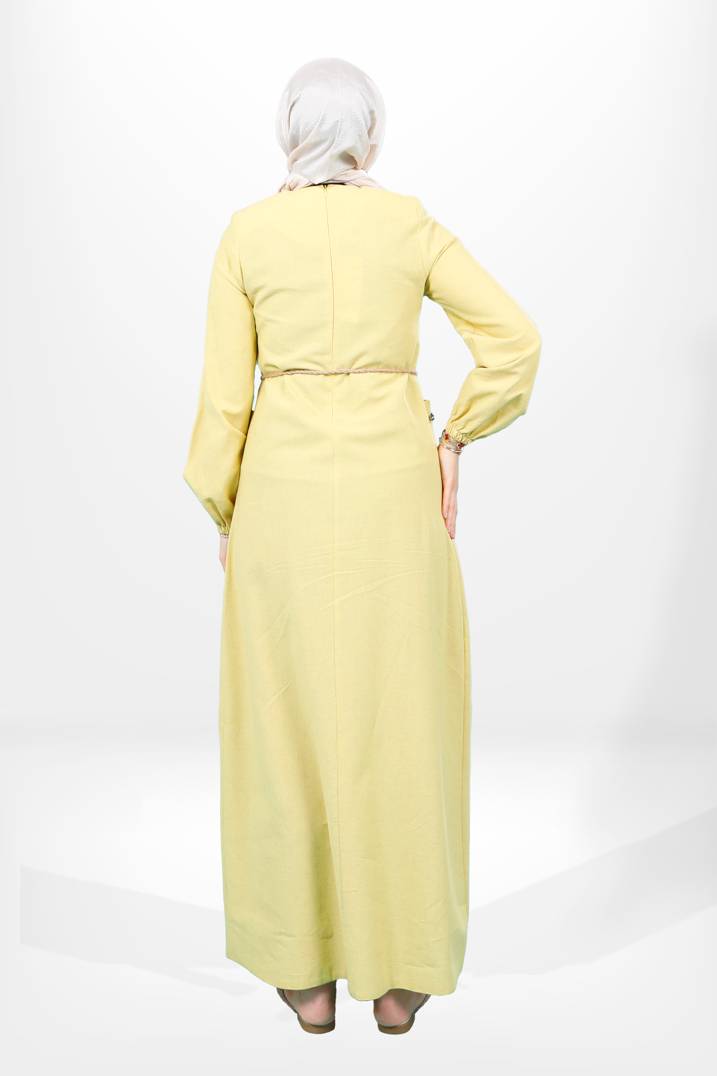 Beyza-5654 ELBİSE SARI