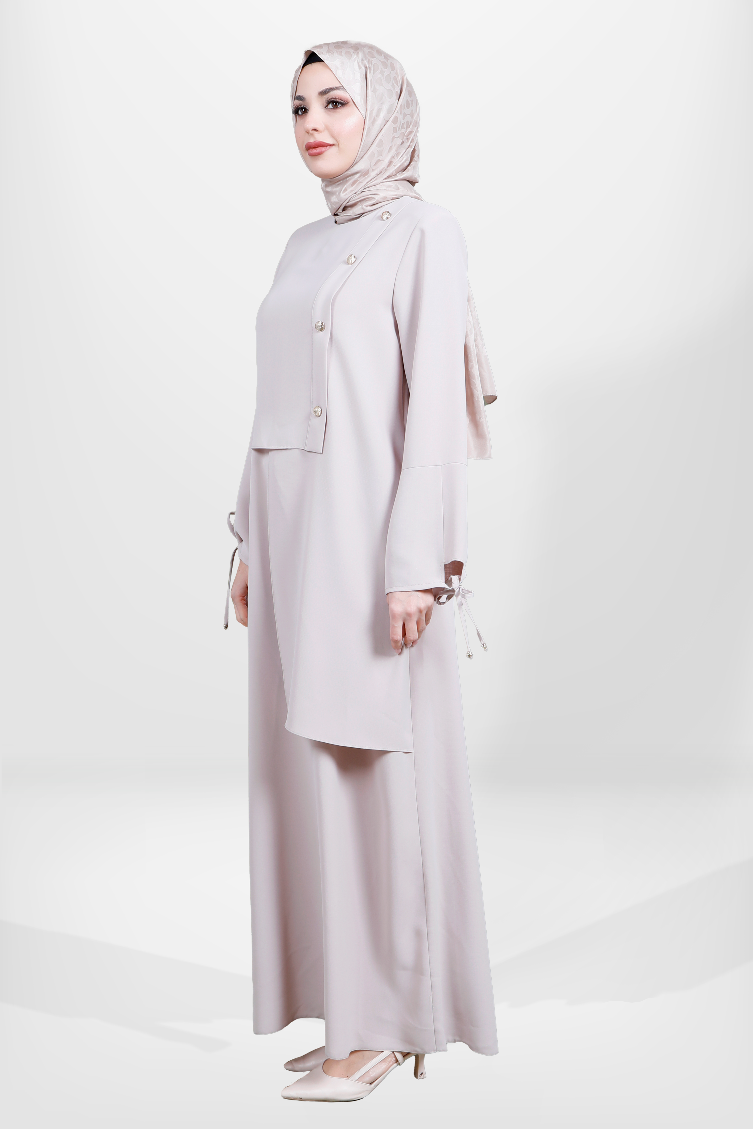 Beyza-5655 ELBİSE BEJ