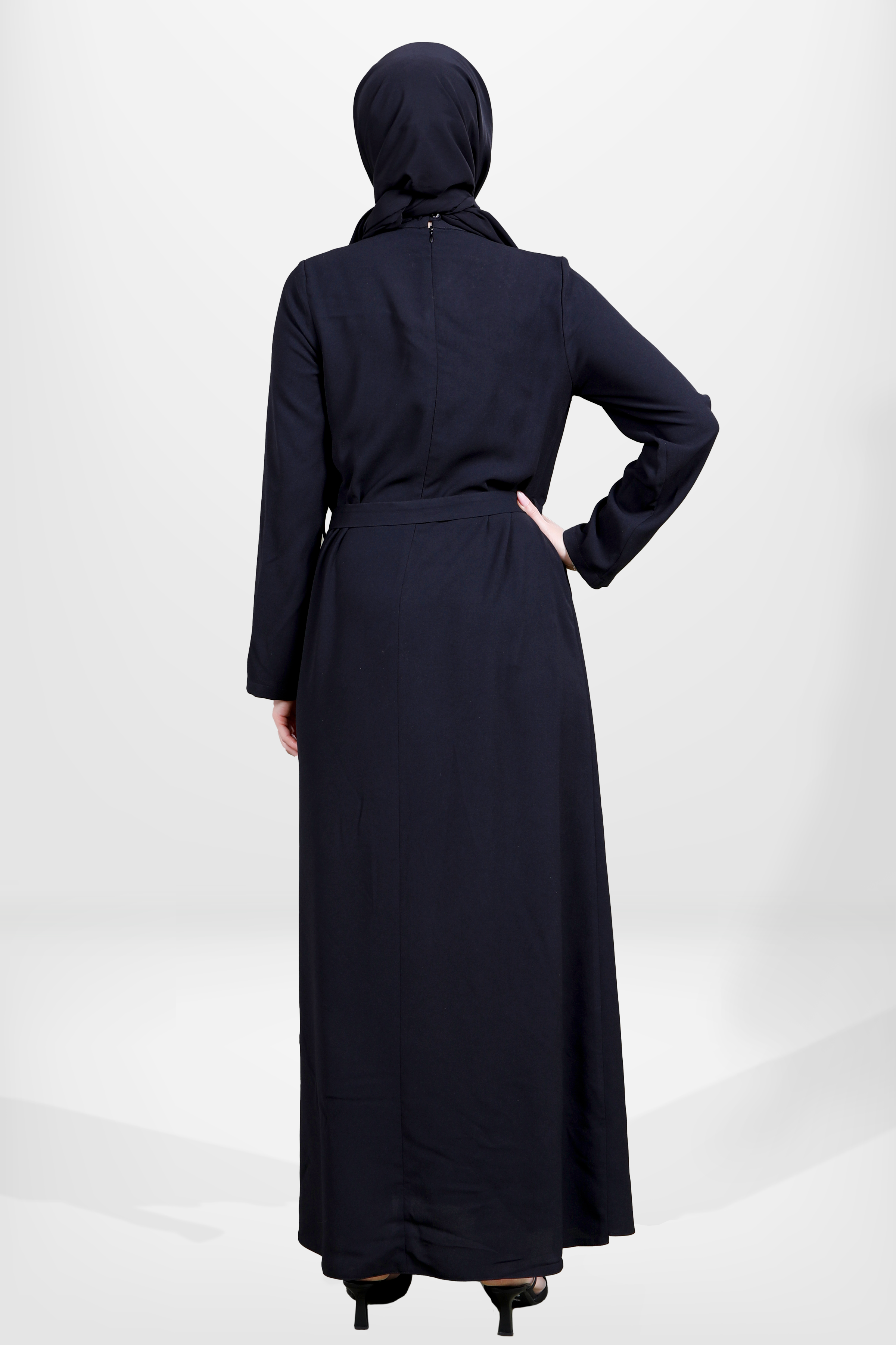 Beyza-5672 ELBİSE TAŞLI SİYAH