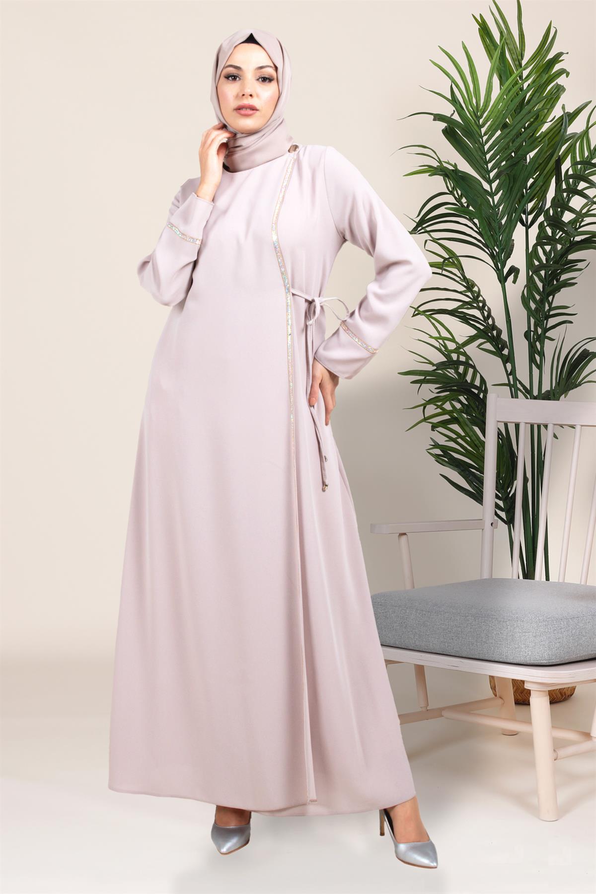 Beyza-ARDUVA ELBİSE BEJ