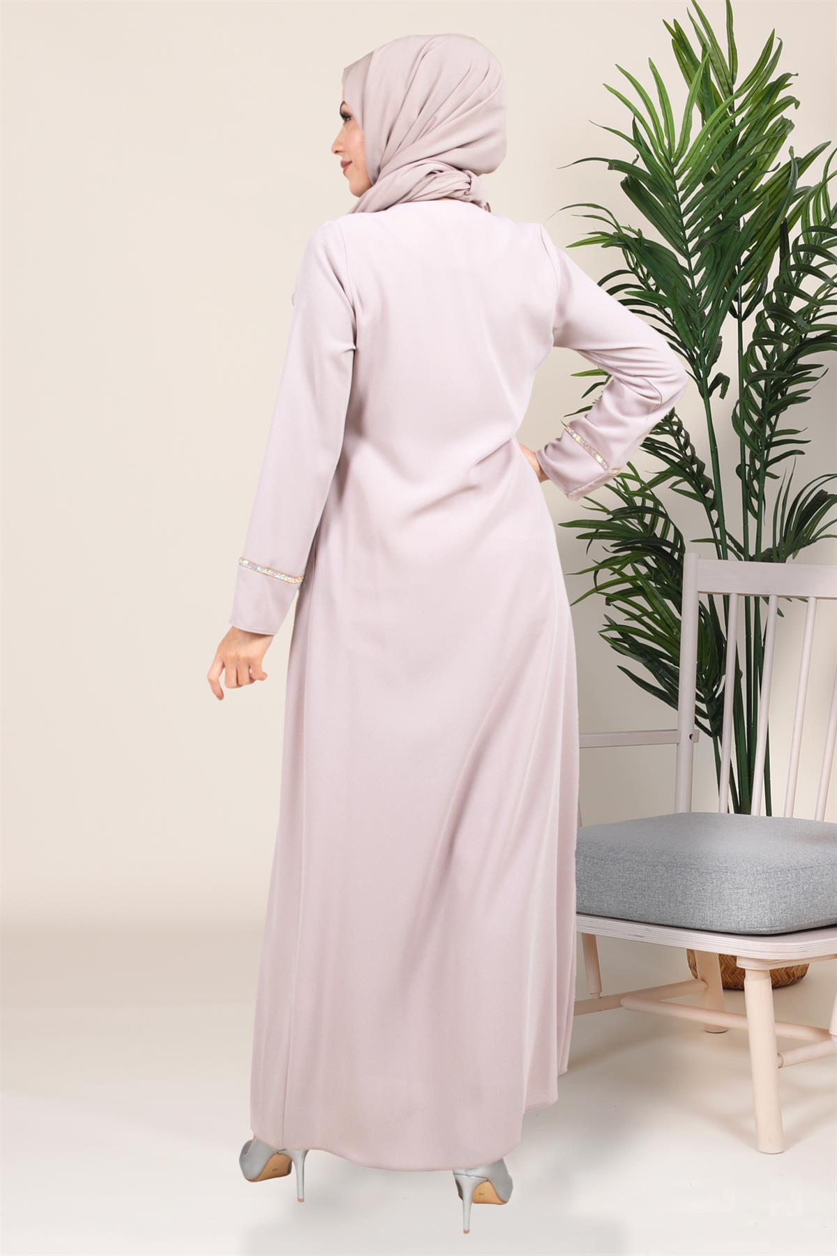 Beyza-ARDUVA ELBİSE BEJ