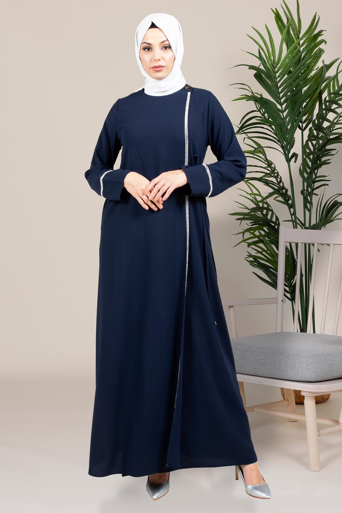 Beyza-ARDUVA ELBİSE LACİVERT