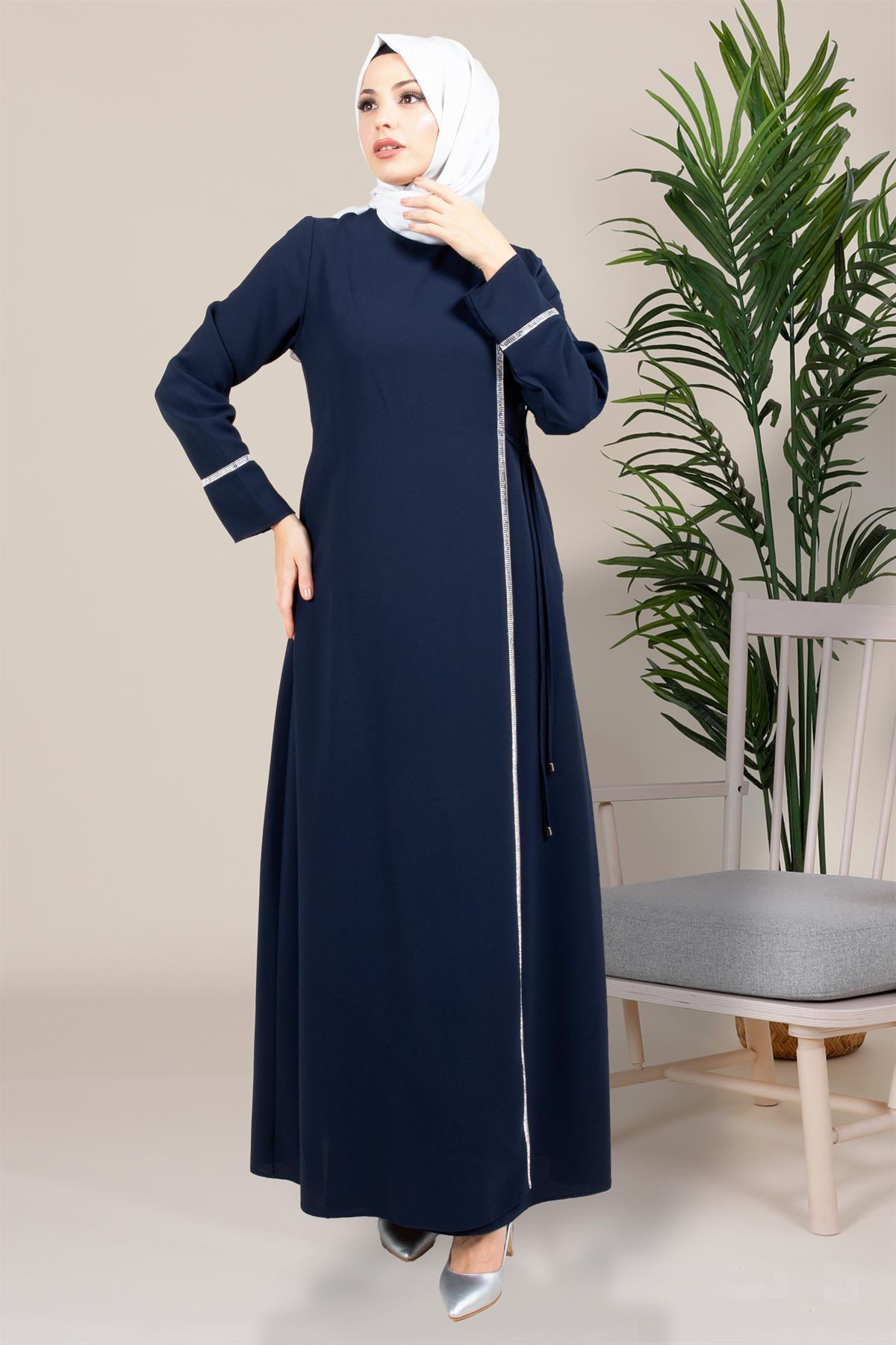 Beyza-ARDUVA ELBİSE LACİVERT