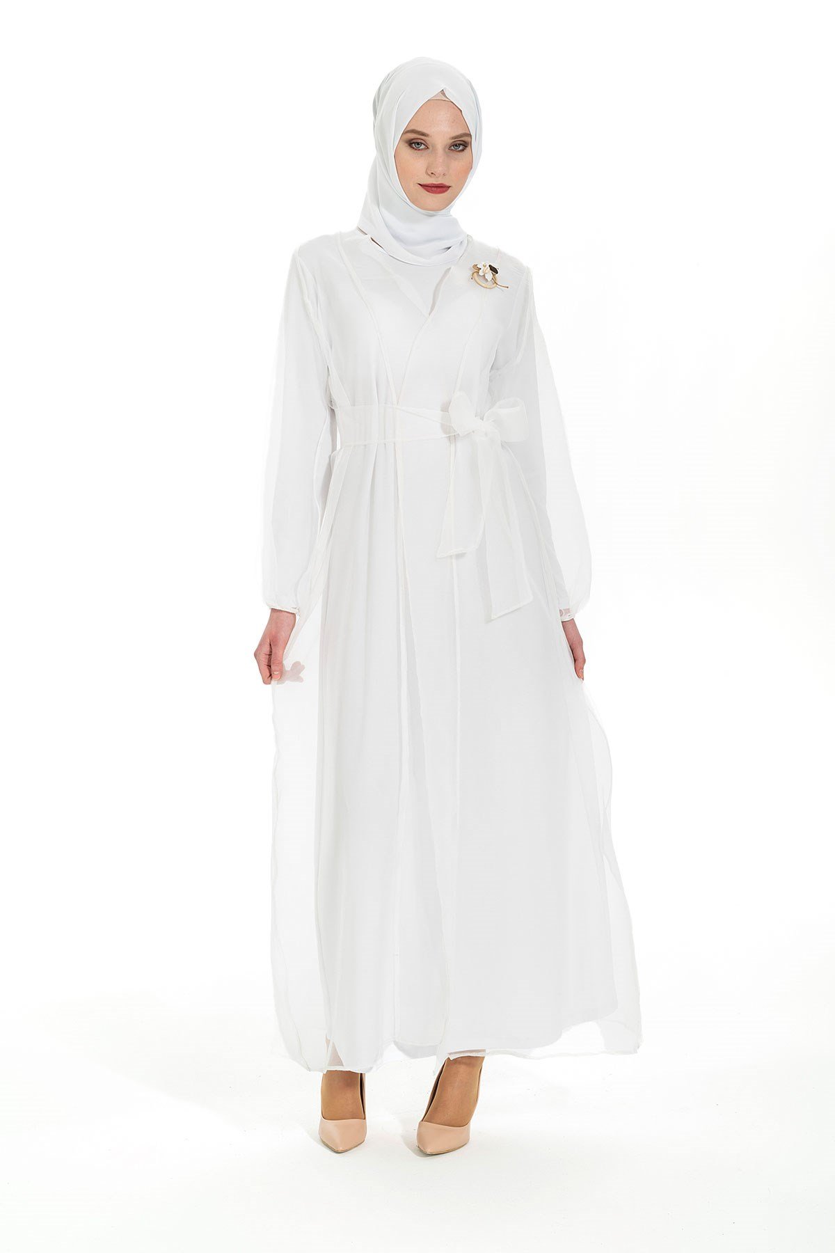 Markasız-ASYA TAKIM BEYAZ ORGANZE