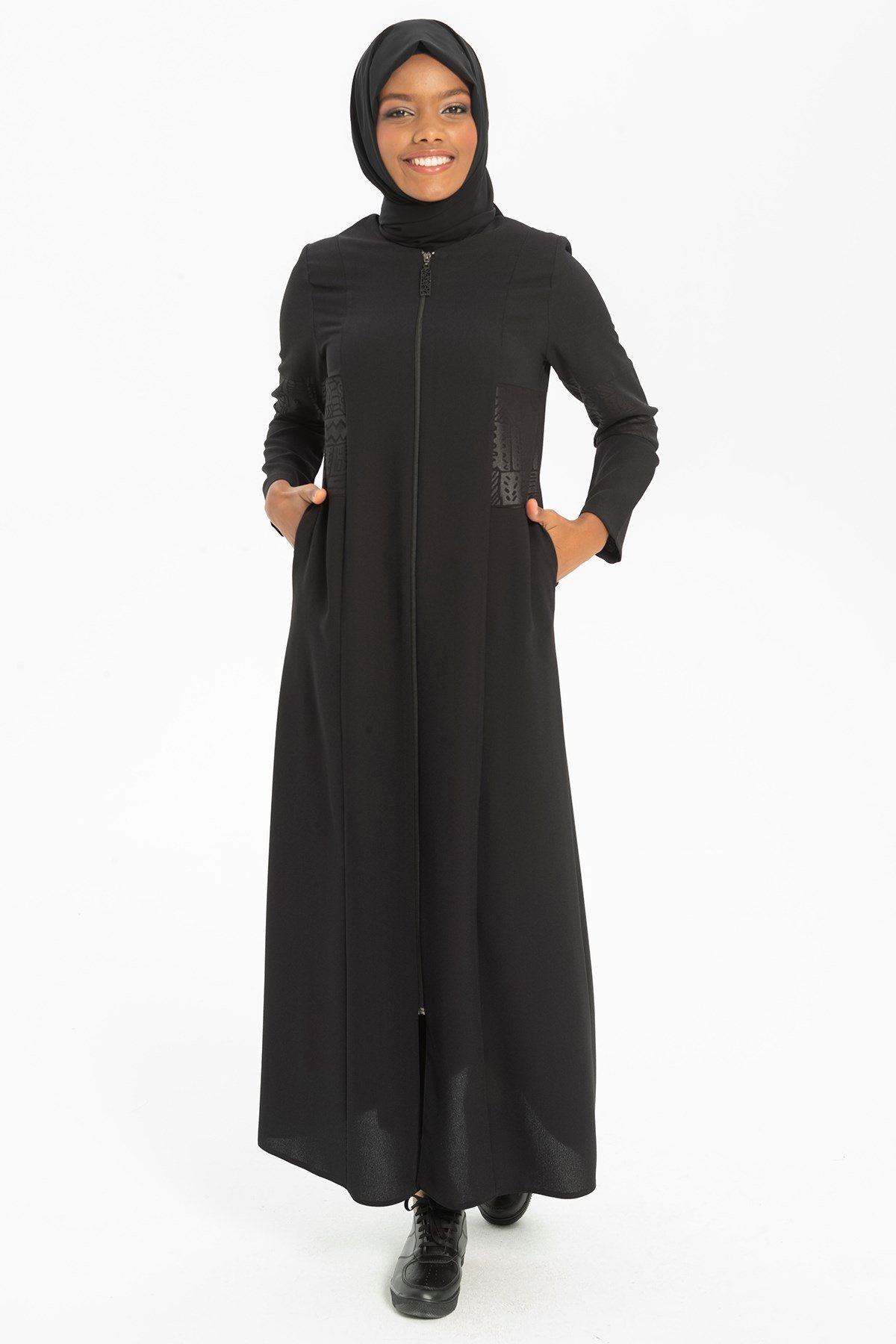 Beyza-JOKER FERACE SİYAH KUM KREP