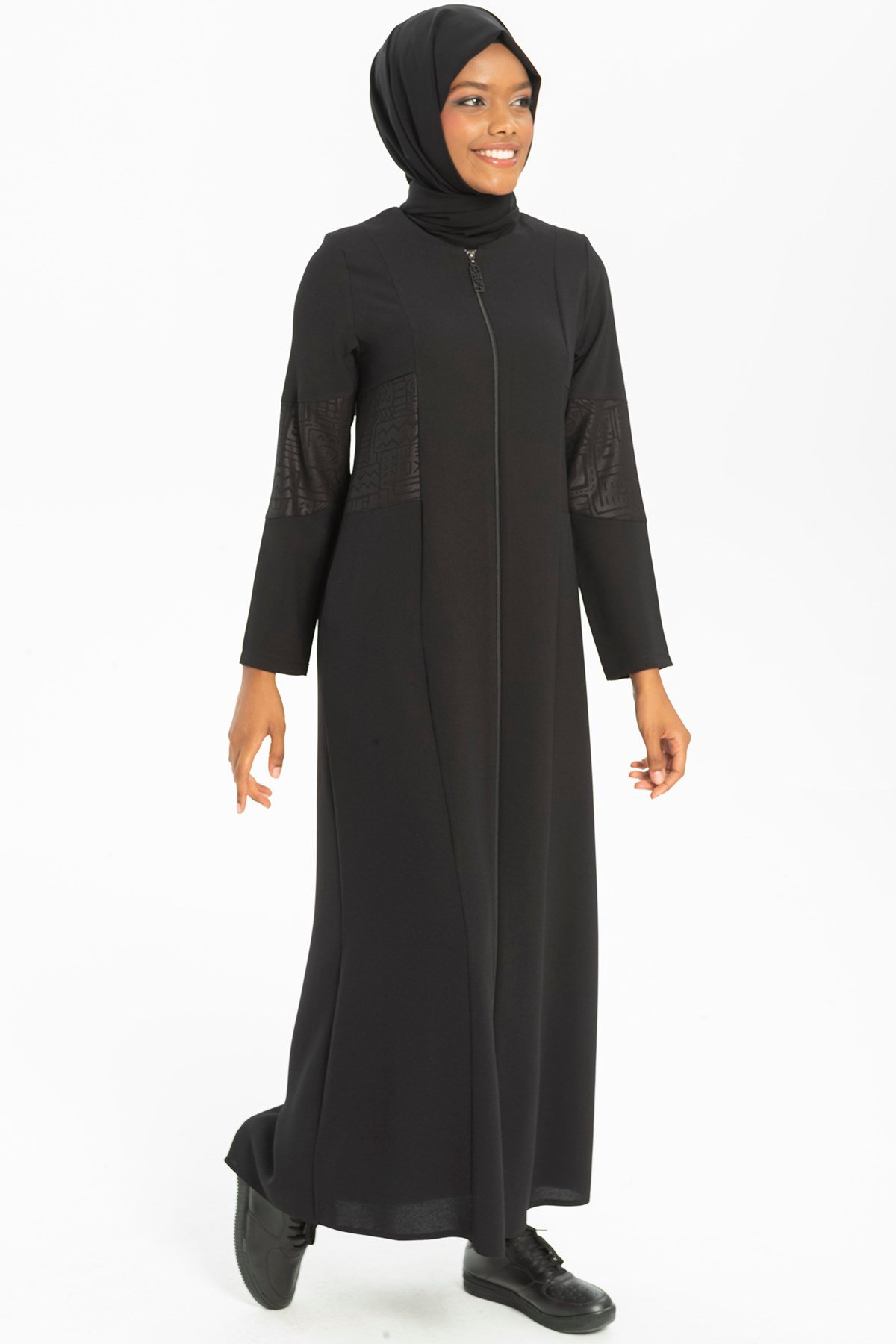 Beyza-JOKER FERACE SİYAH KUM KREP