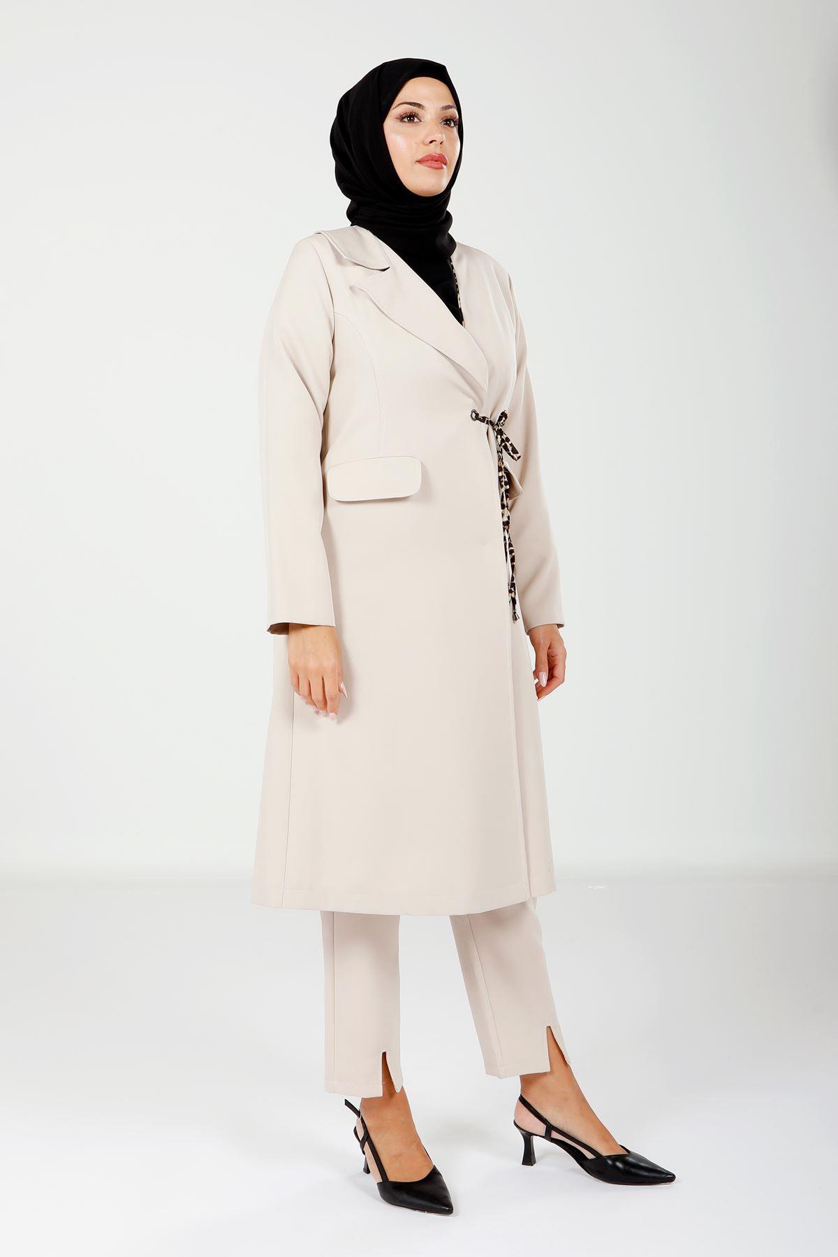 Beyza-3933 CEKET UZUN CAMEL