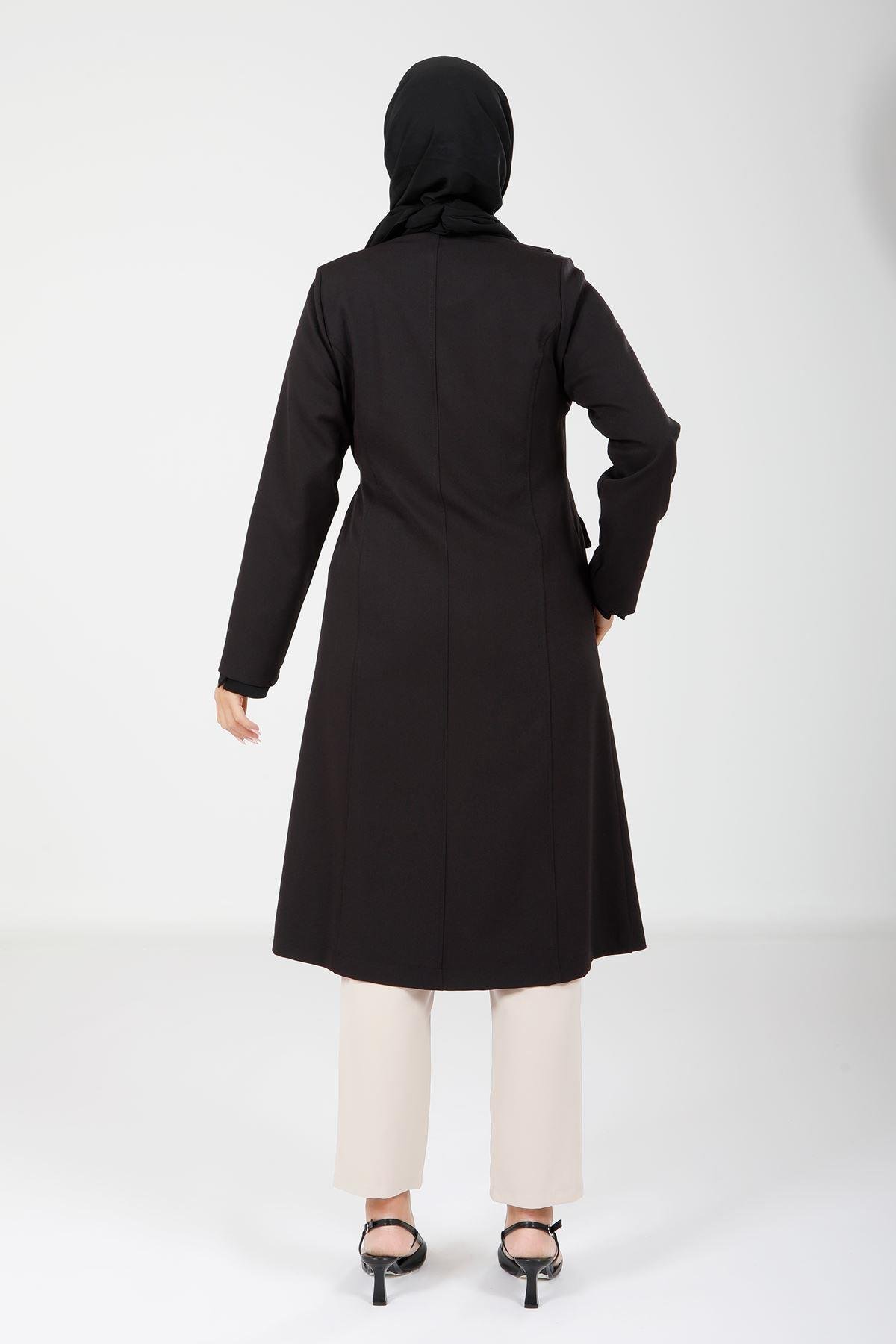 Beyza-3933 CEKET UZUN SİYAH