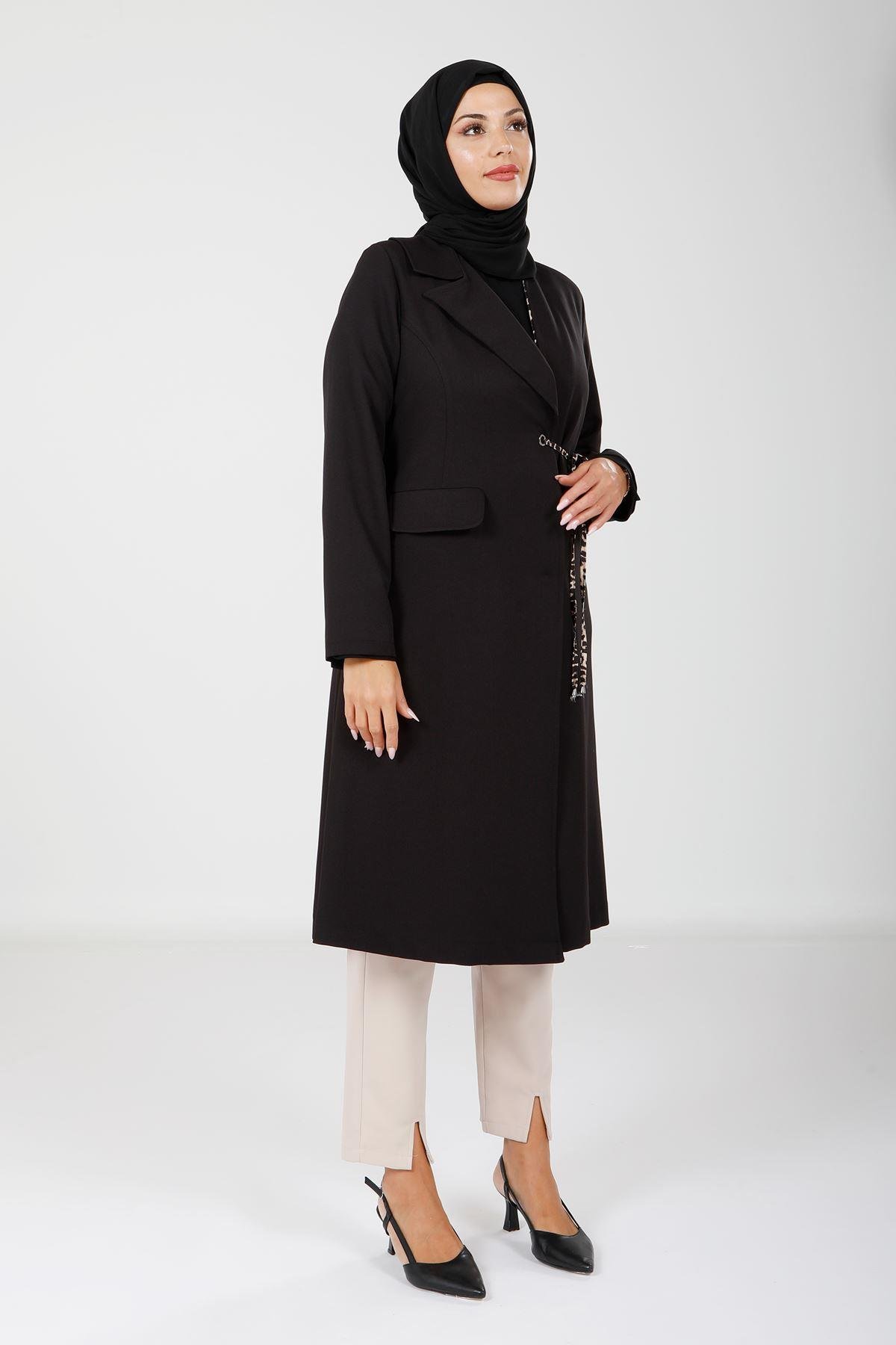 Beyza-3933 CEKET UZUN SİYAH