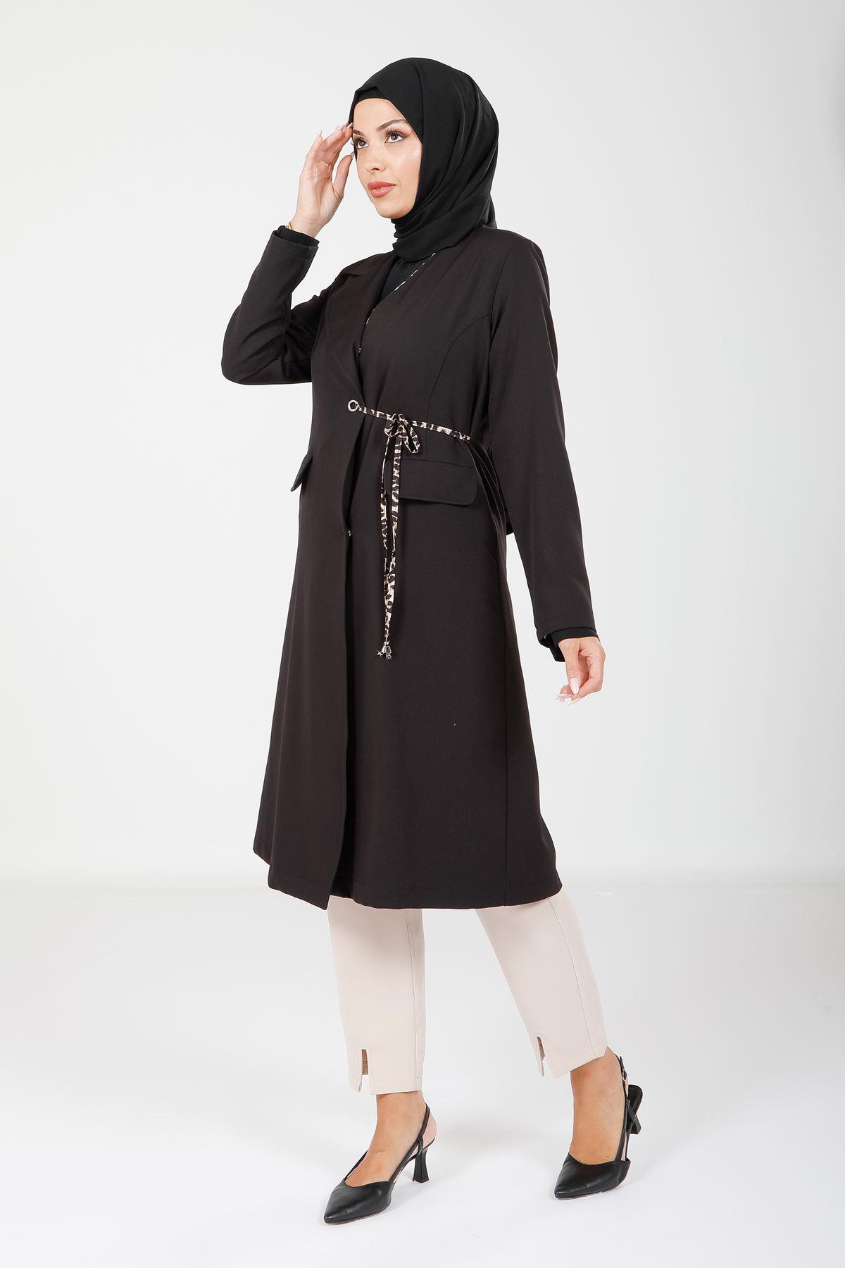 Beyza-3933 CEKET UZUN SİYAH