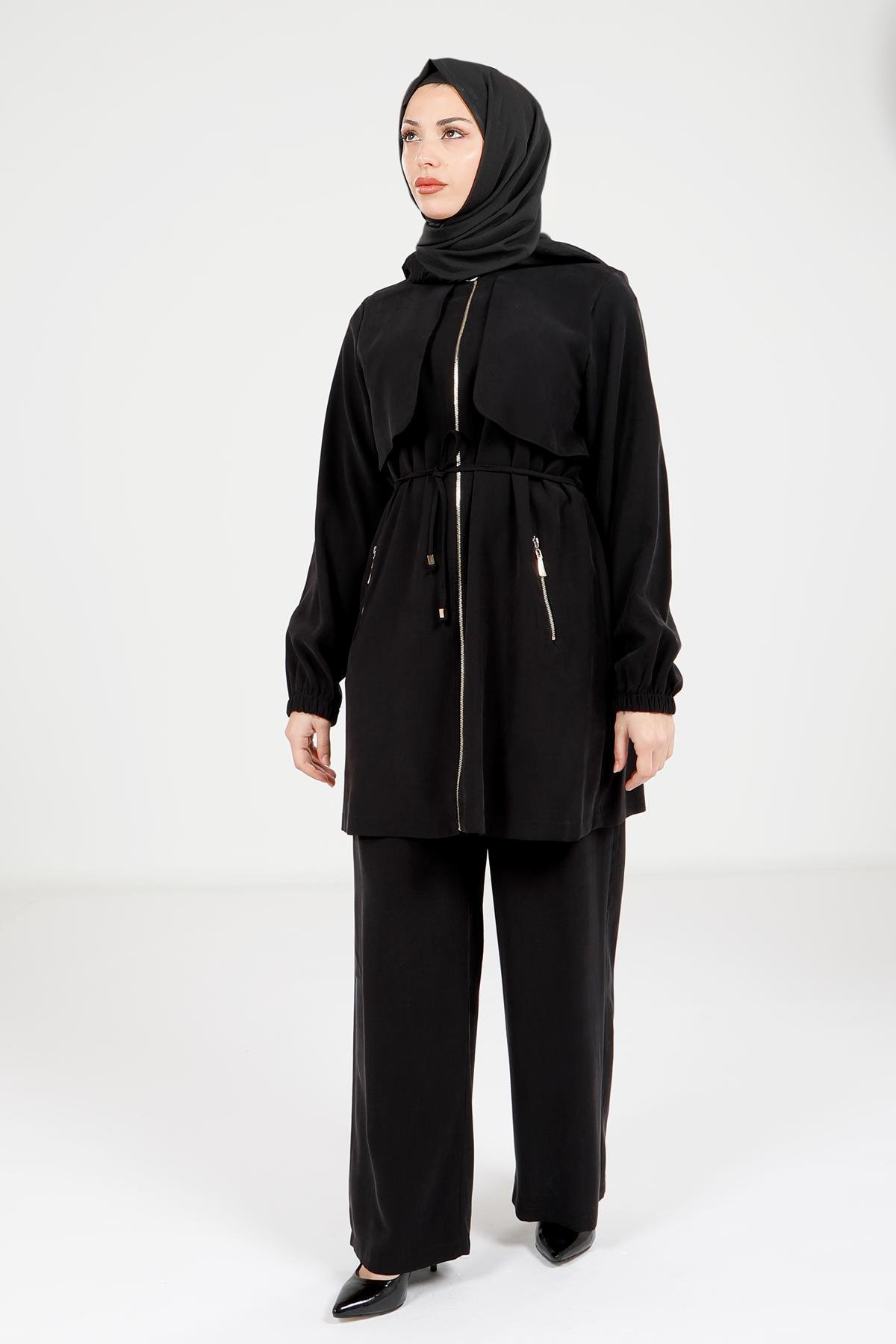 Beyza-9183 CEKET PANTOLON TAKIM SİYAH