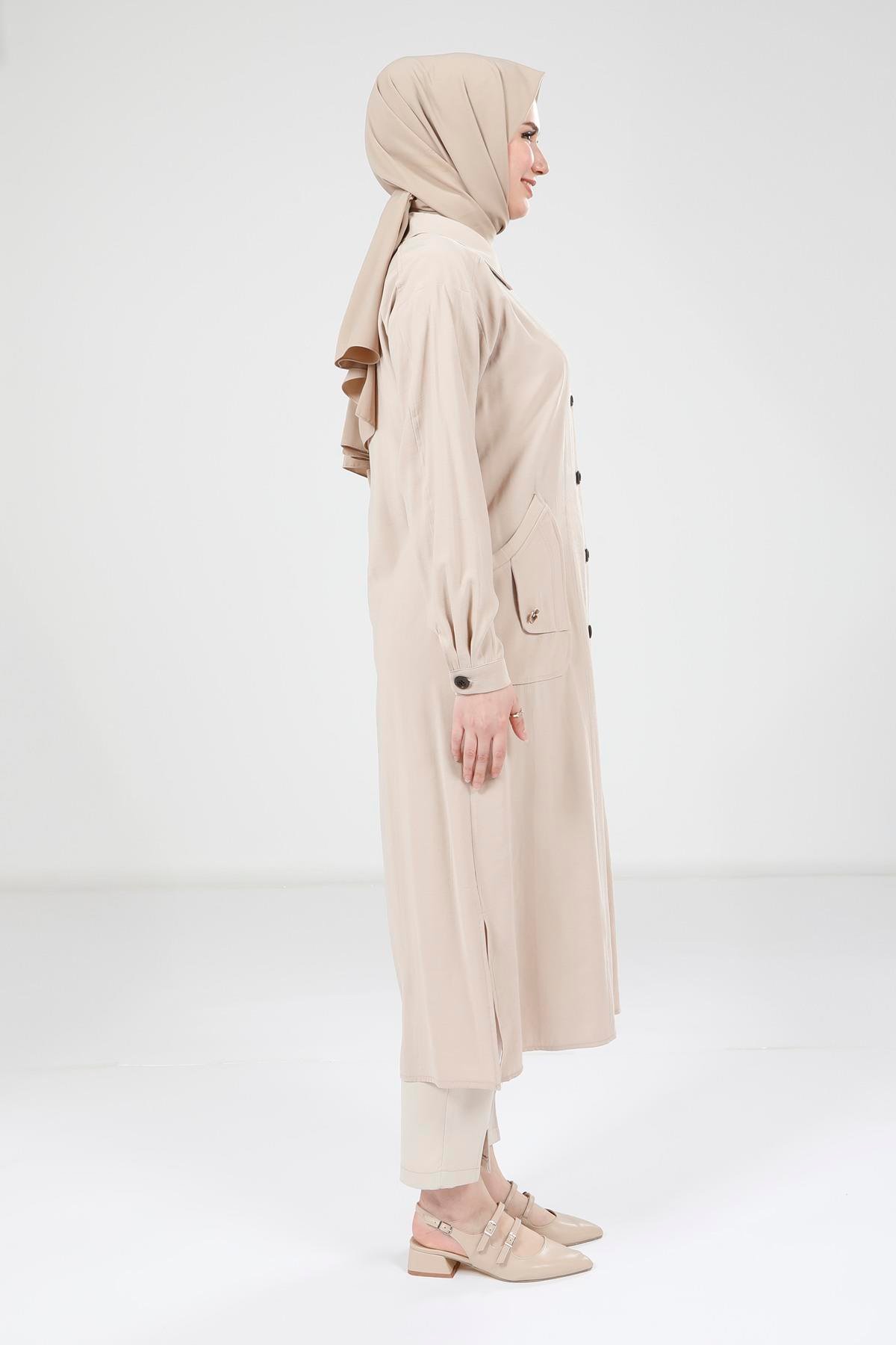 Beyza-9353 GİYÇIK CEP AKSESUARLI BEJ