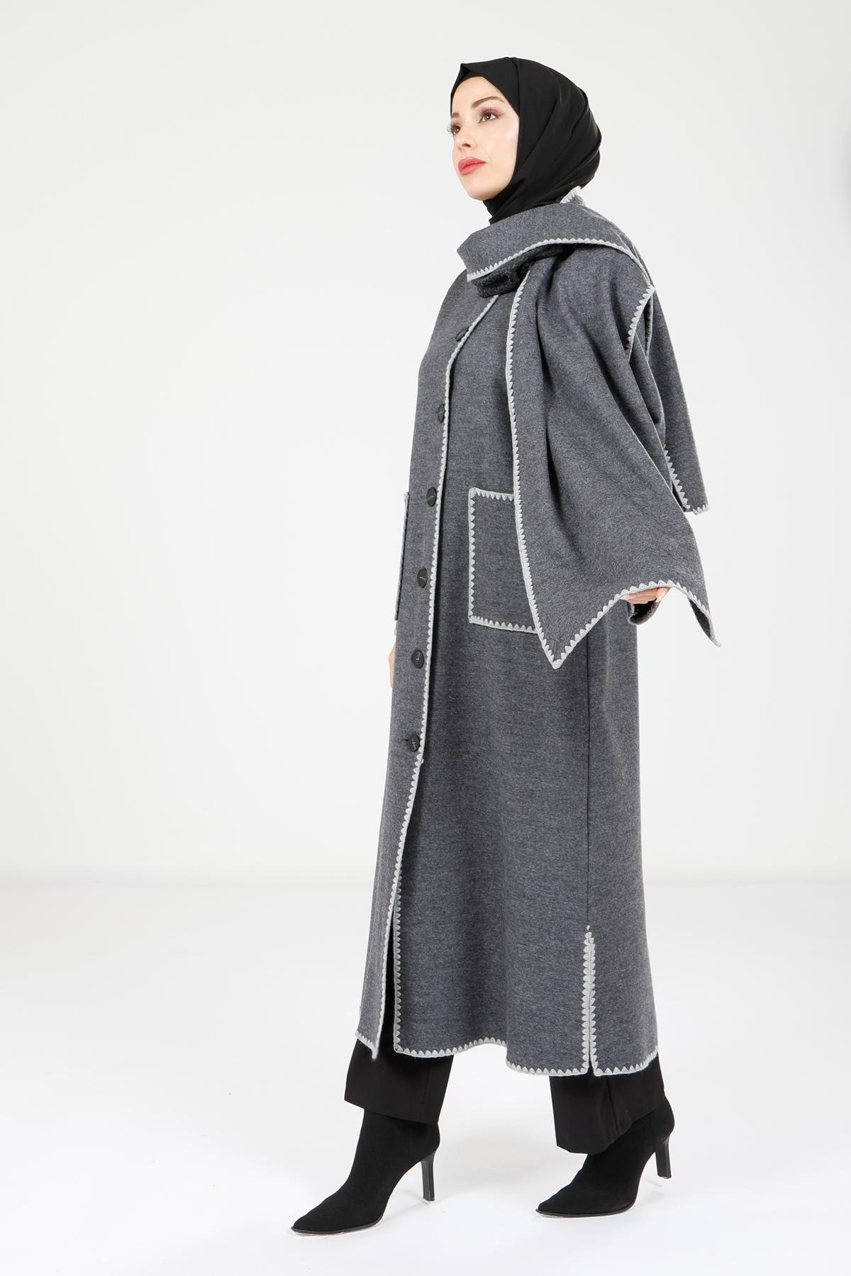 Beyza-9109 MANTO ATKILI ANTRASİT