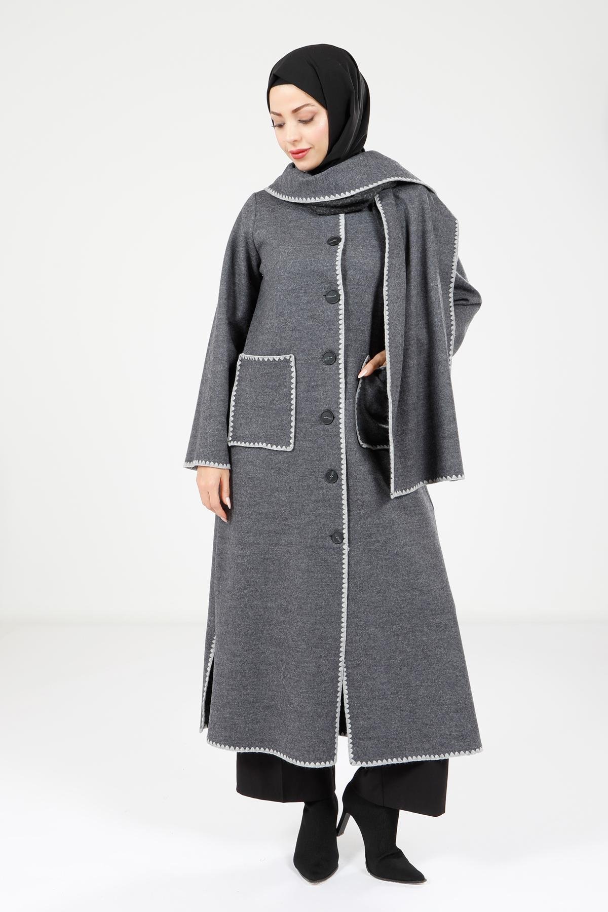 Beyza-9109 MANTO ATKILI ANTRASİT